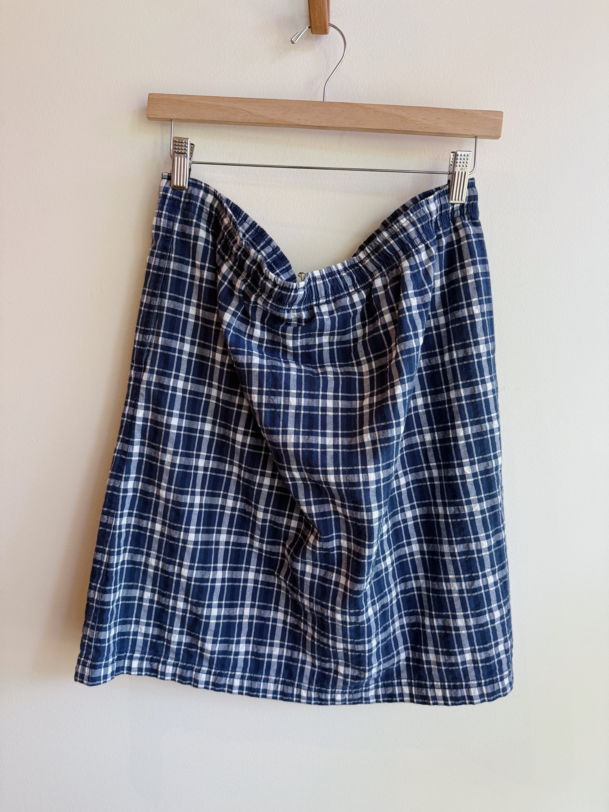 Eddie Bauer Blue Plaid Skirt