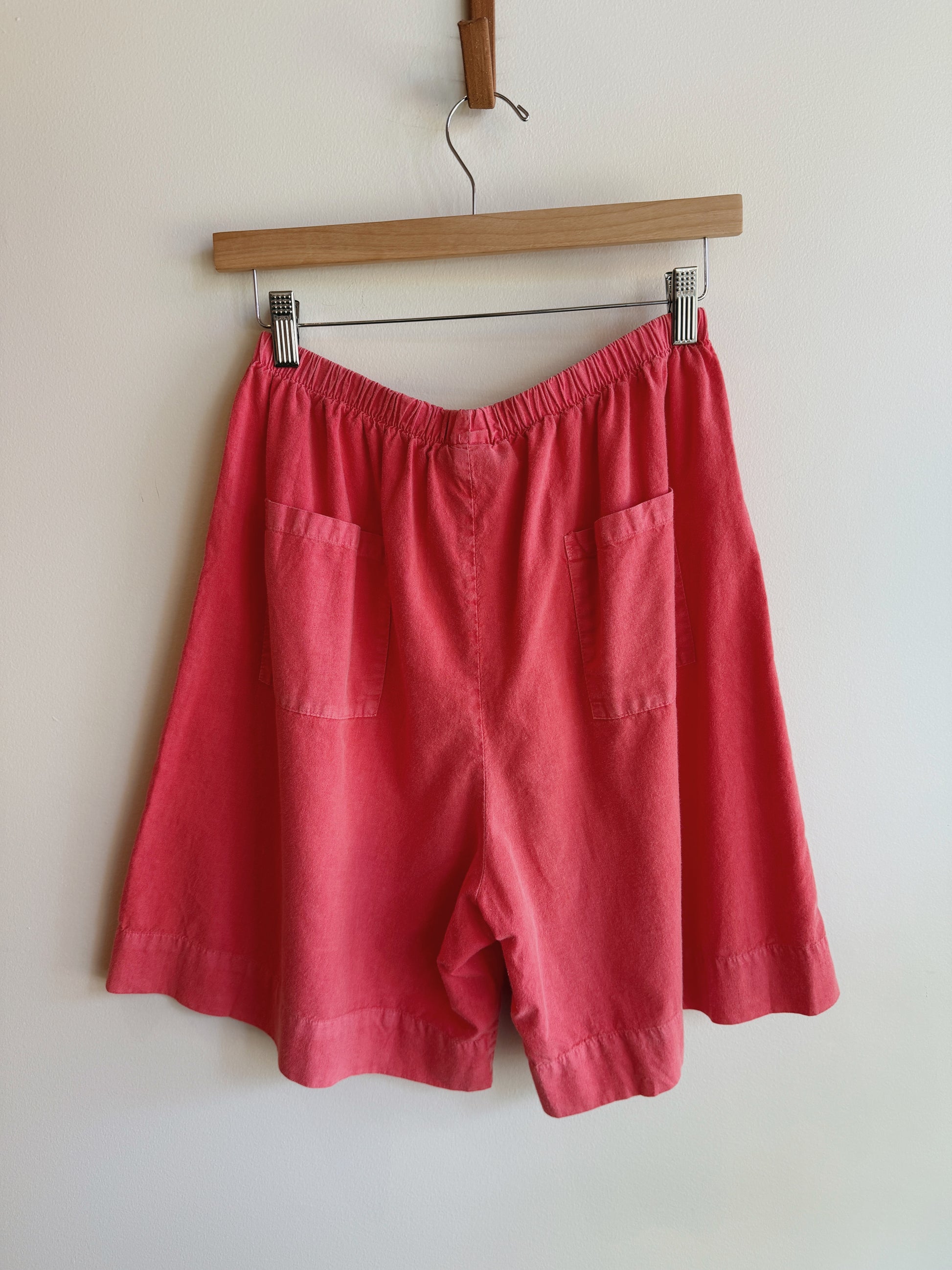 Pink Cotton Easy Shorts