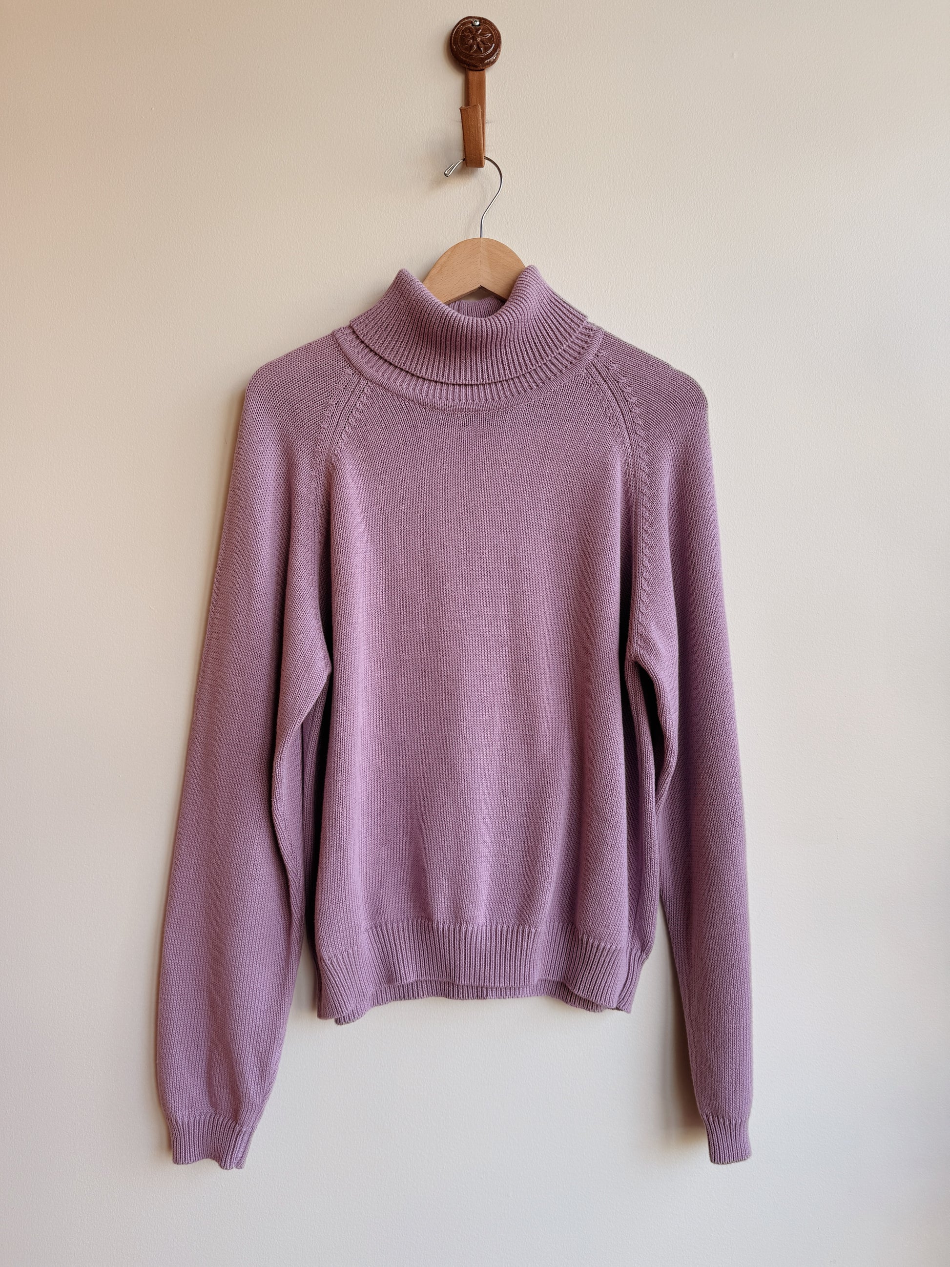 Lavender Cotton Turtleneck