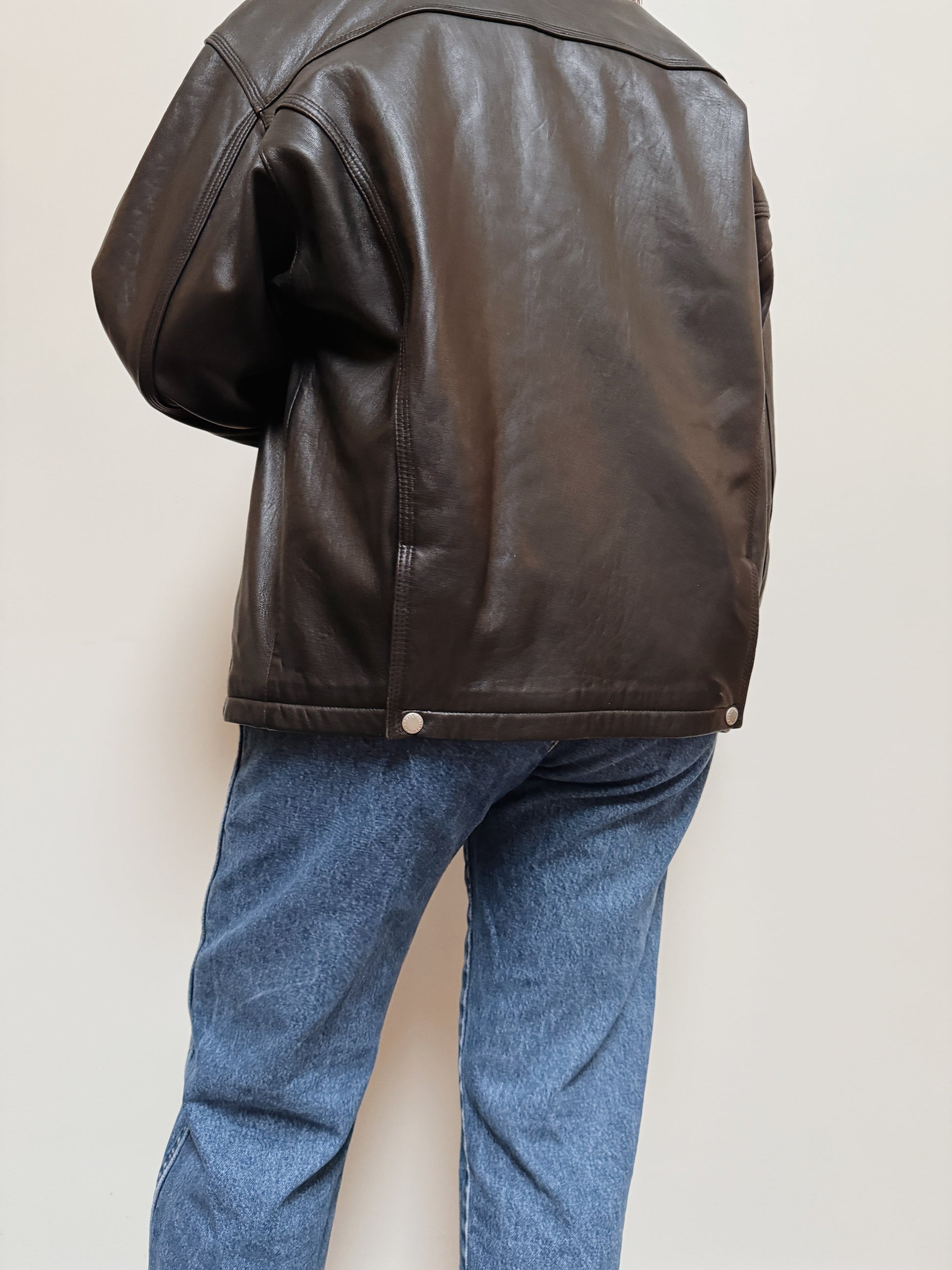 Lamb Leather Zip Jacket