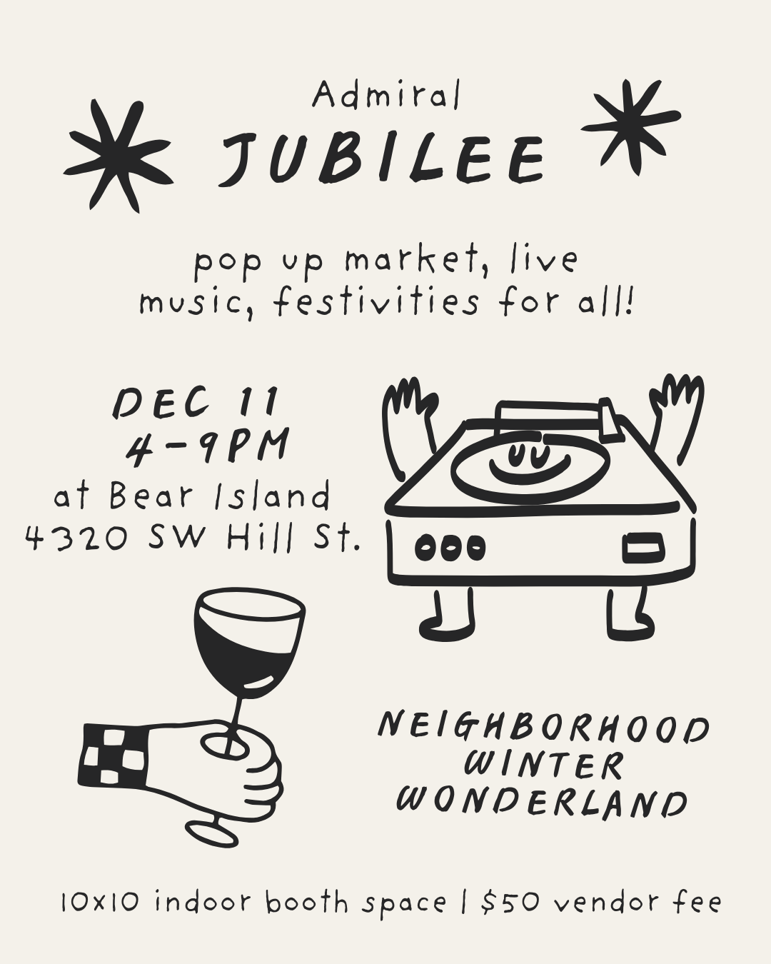 Admiral Jubilee Market Vendor Fee