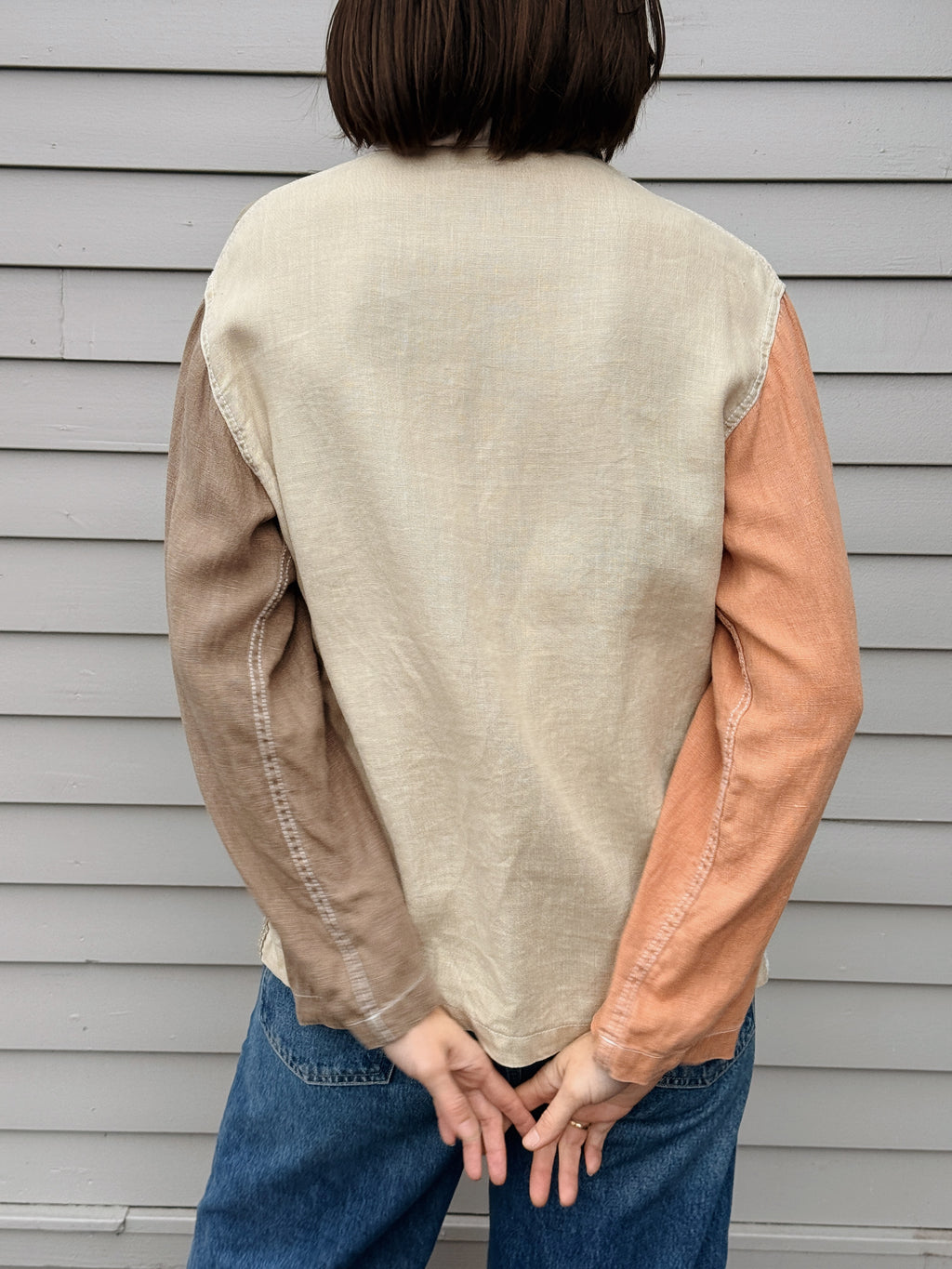 Artisan Collage Colorblock Linen Chore