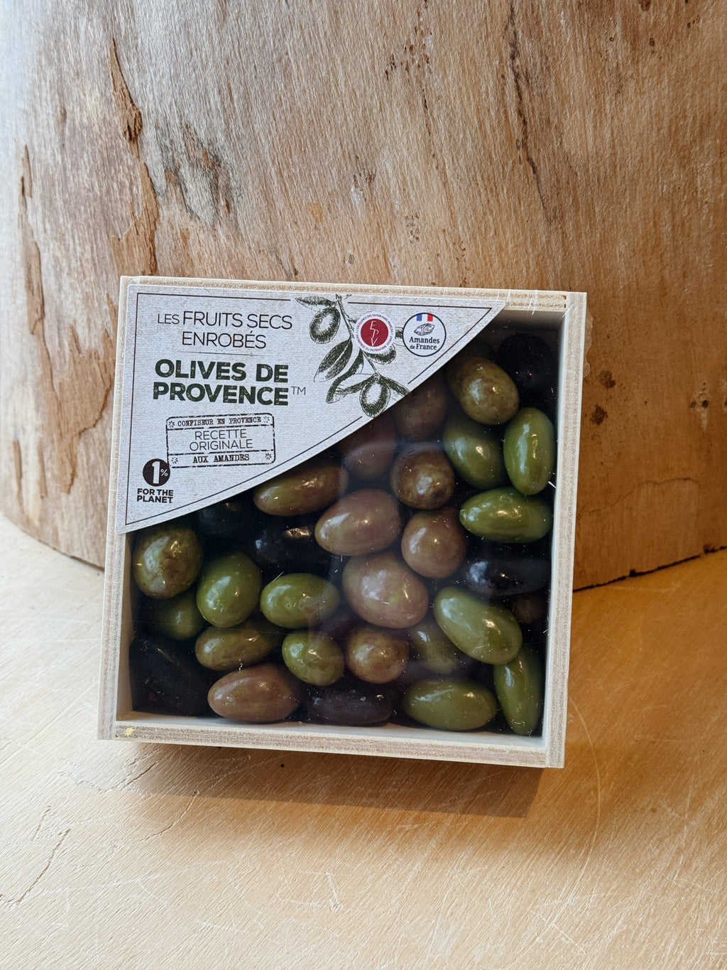 French Green "Olives" (chocolate-covered almonds)