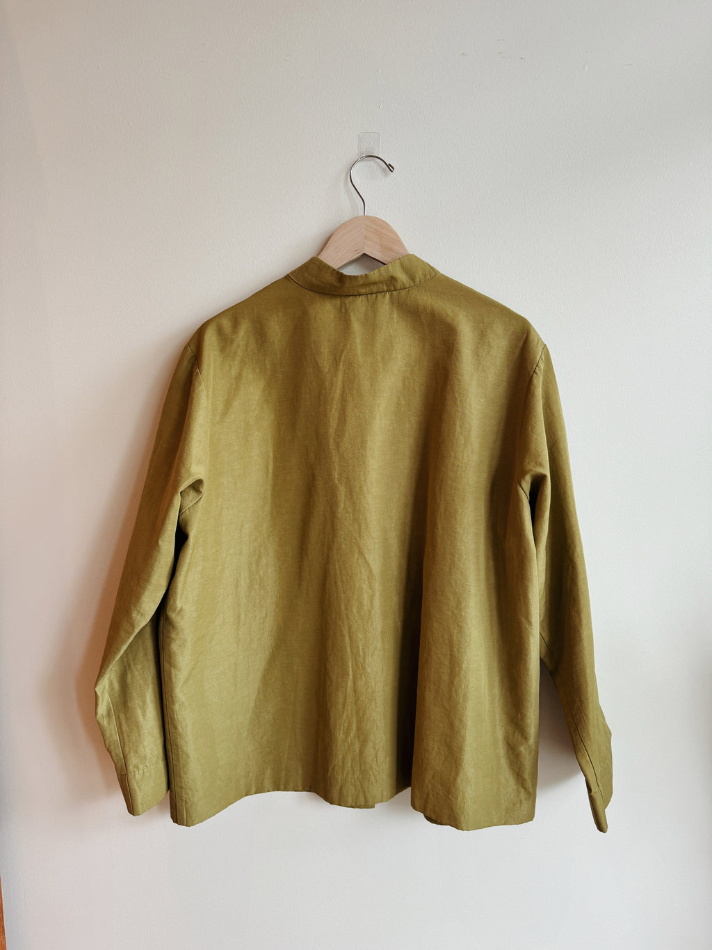 Linen Blend Pistachio Blouse