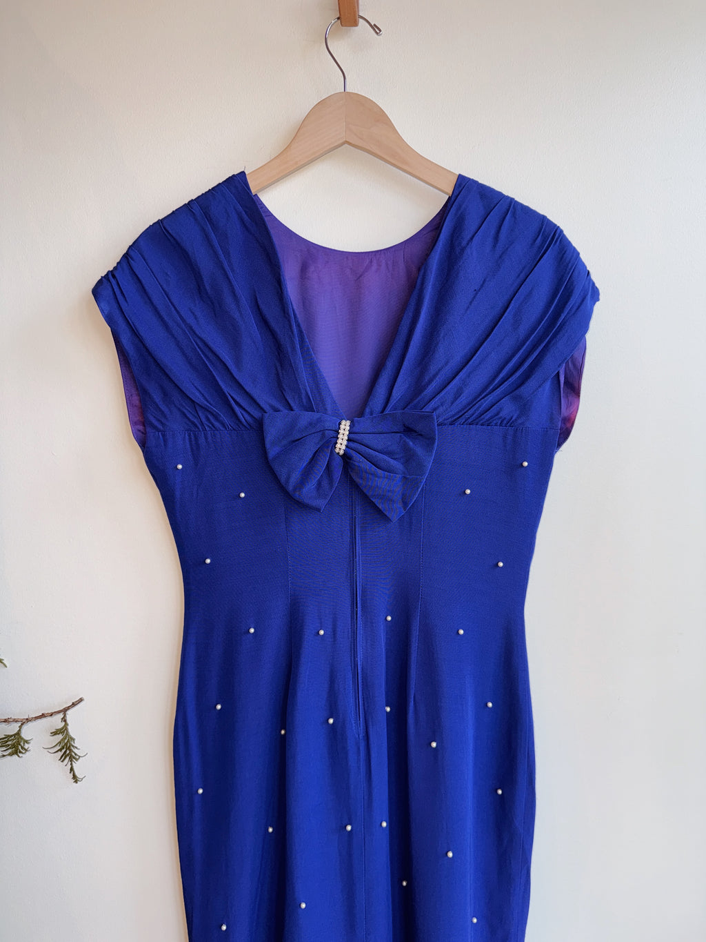 Royal Blue Pearl Dress