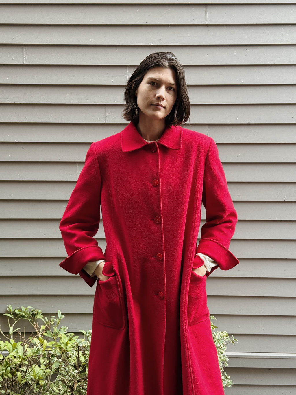 Cherry Wool Overcoat