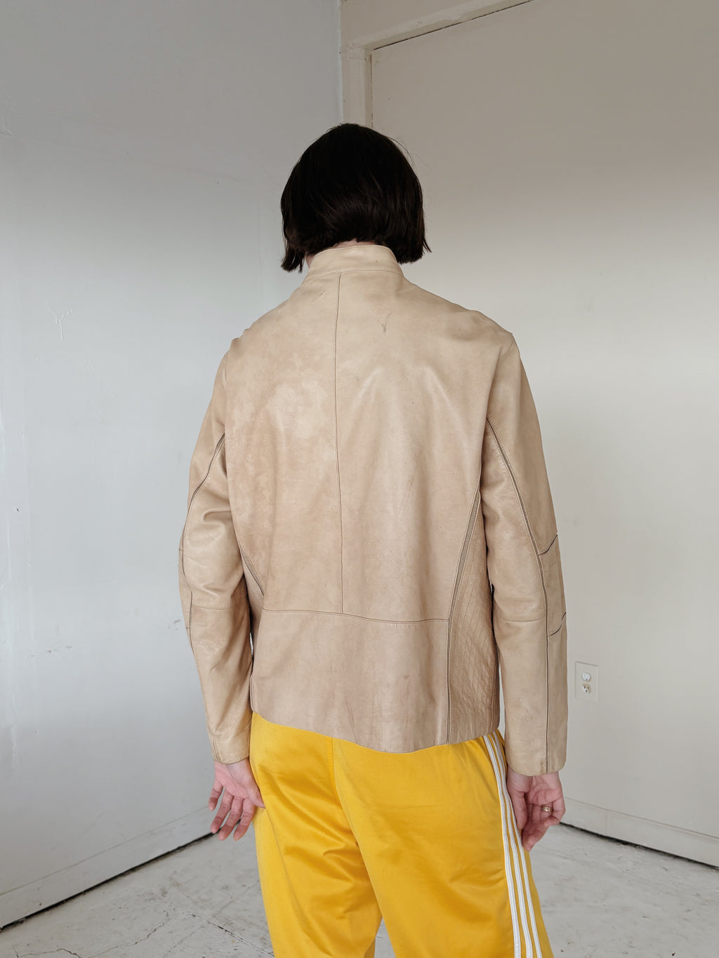 Soft Zip Leather Jacket