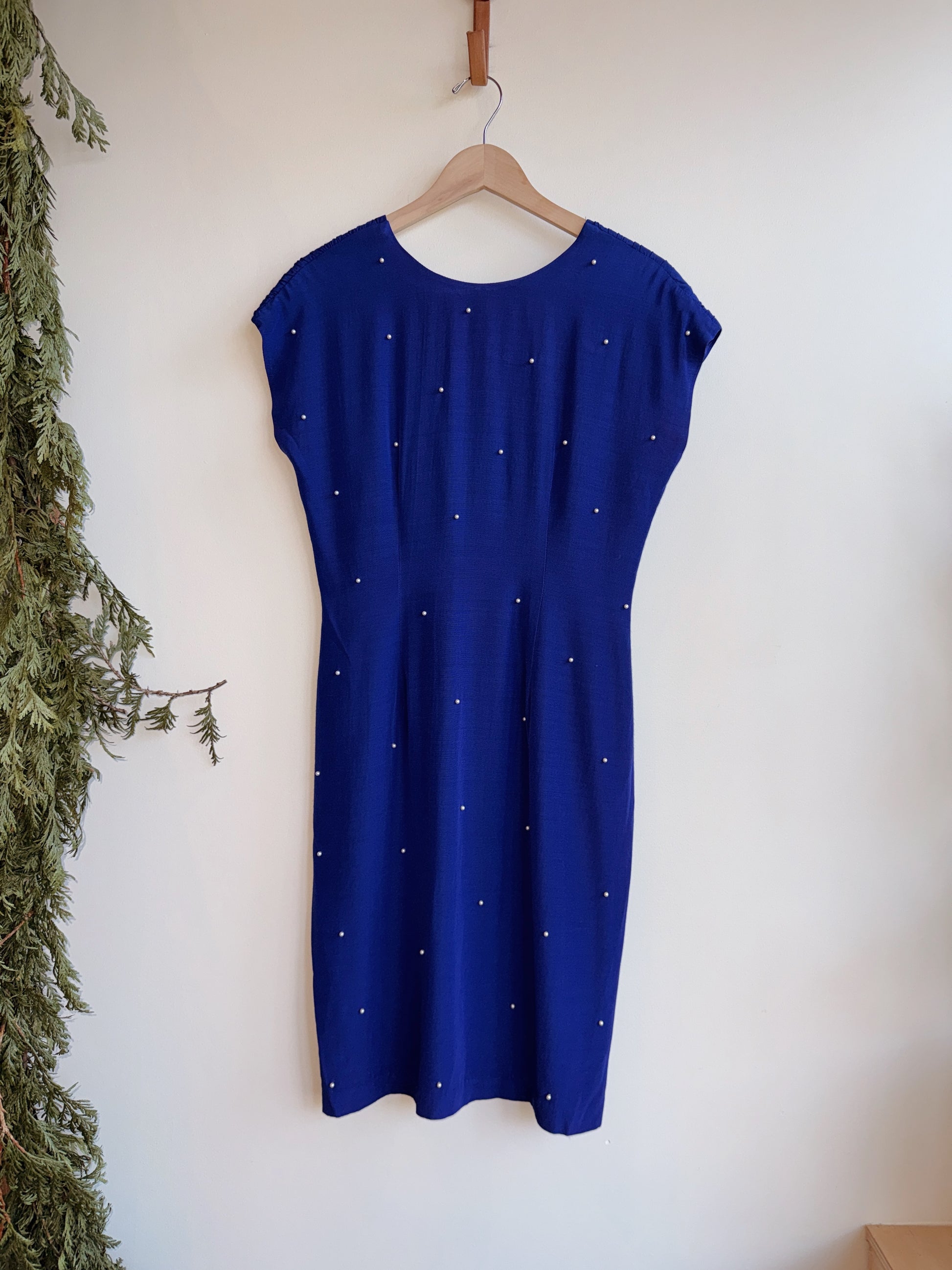 Royal Blue Pearl Dress