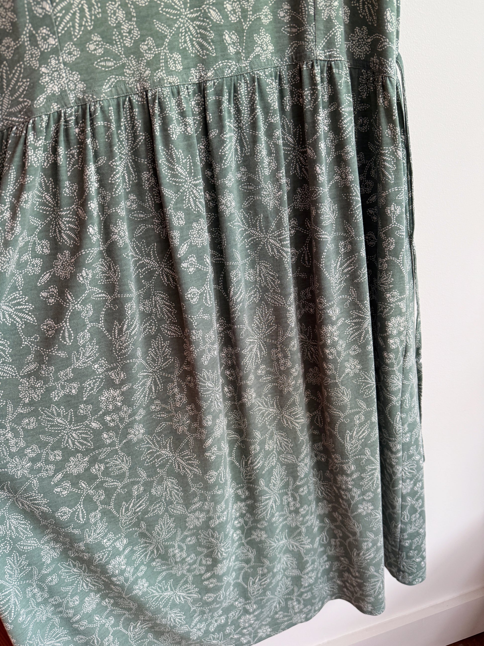 Green Floral Cotton Babydoll