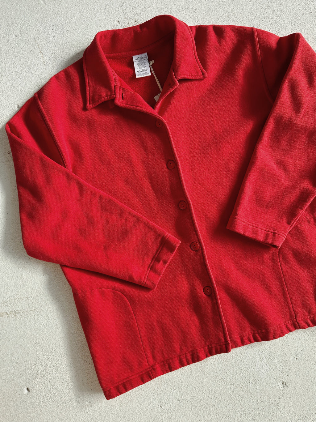 Cherry Button Front Sweatshirt