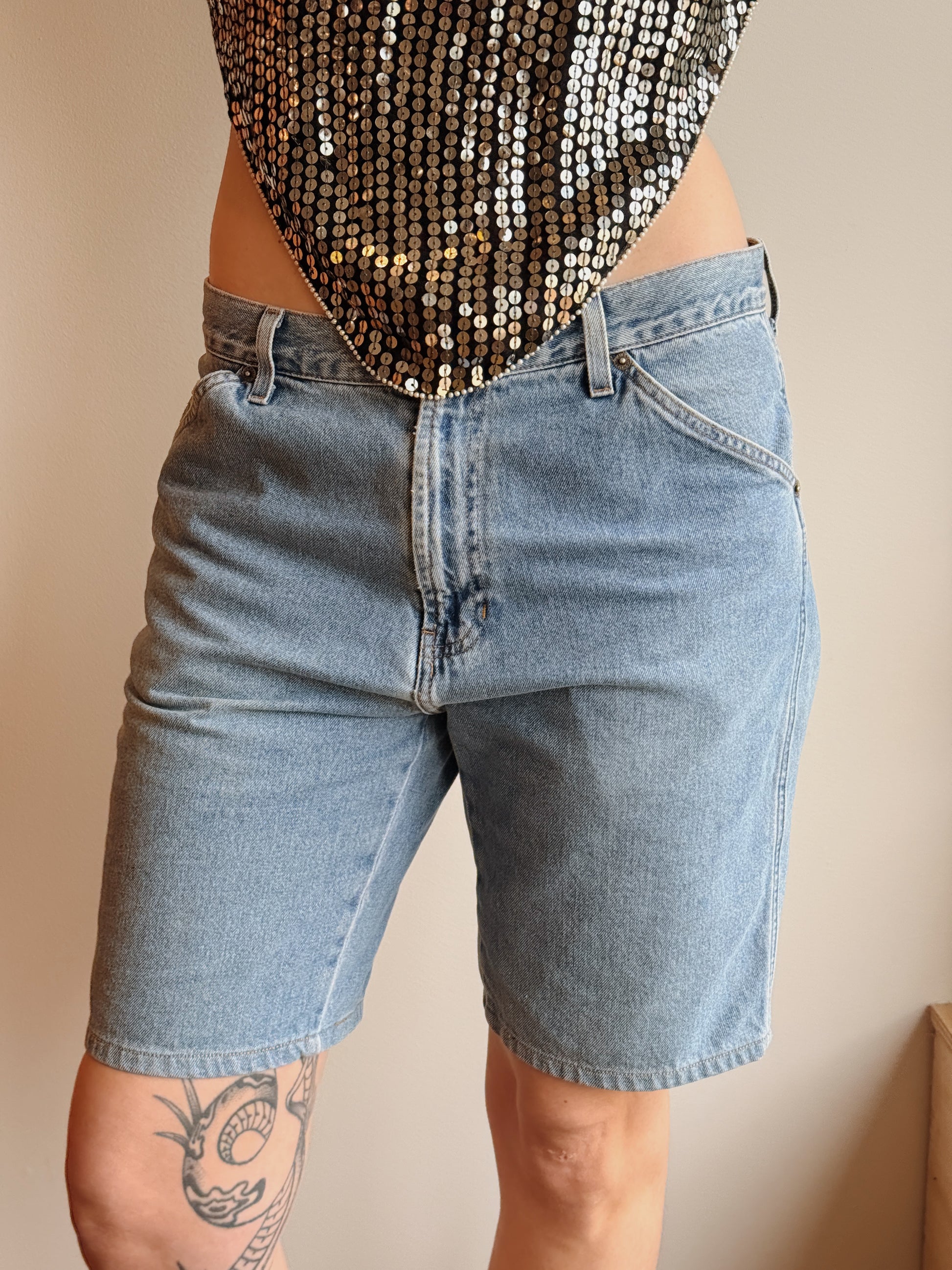 Denim Long Shorts