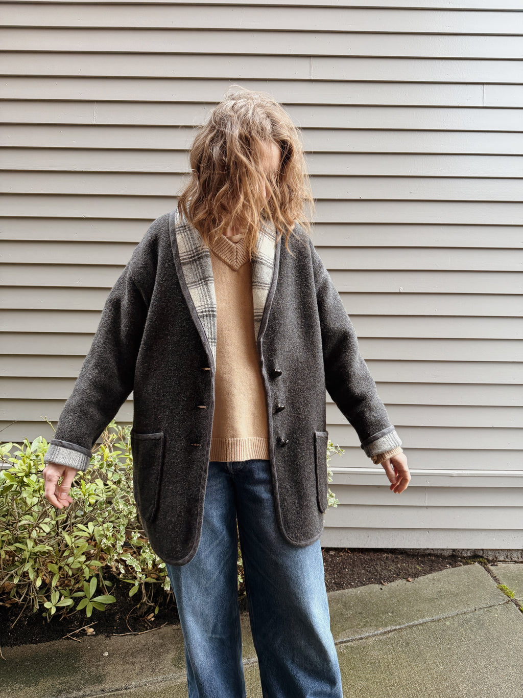 Charcoal Wool Overcoat