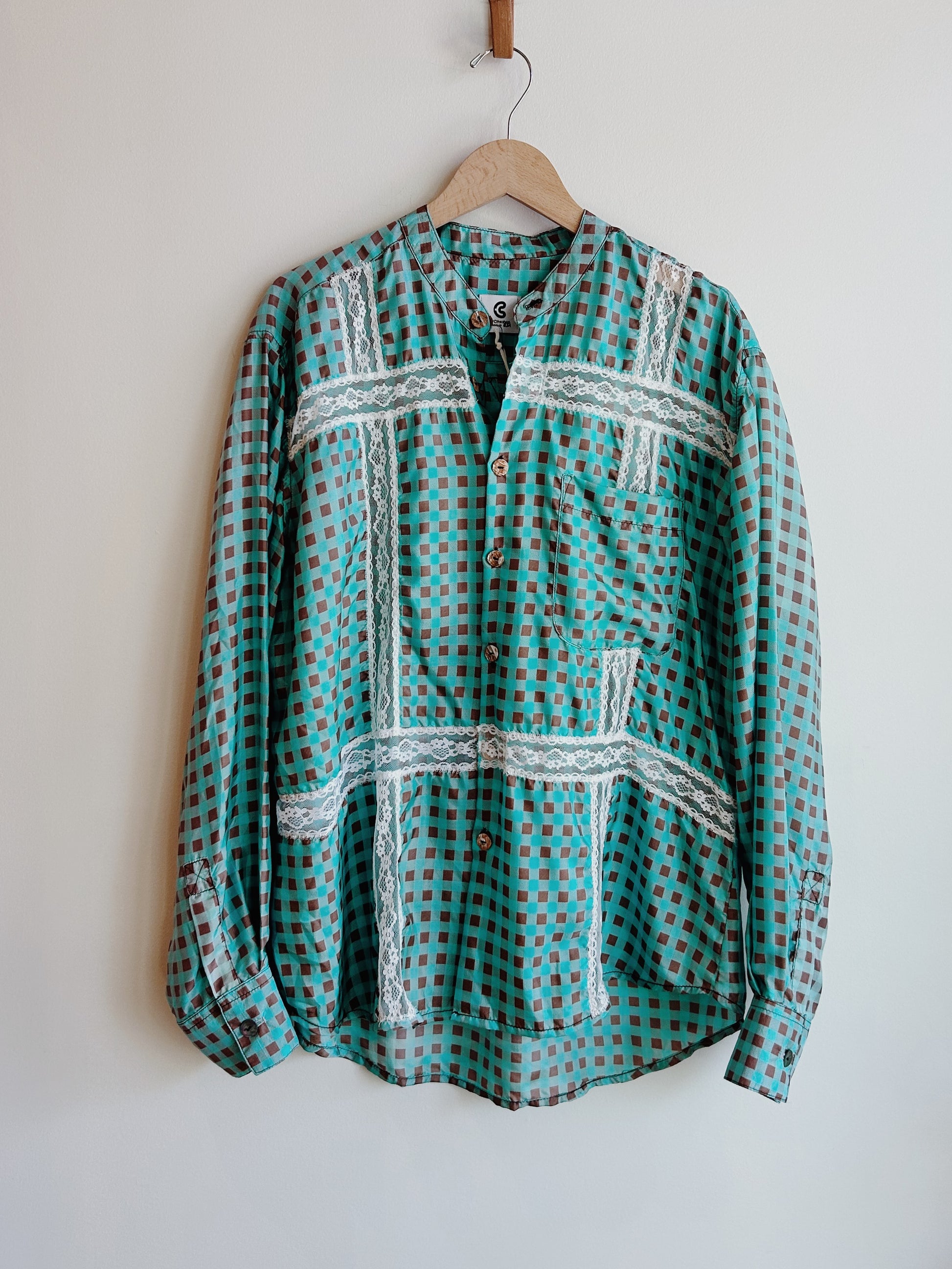 Lace Pocket Button Up