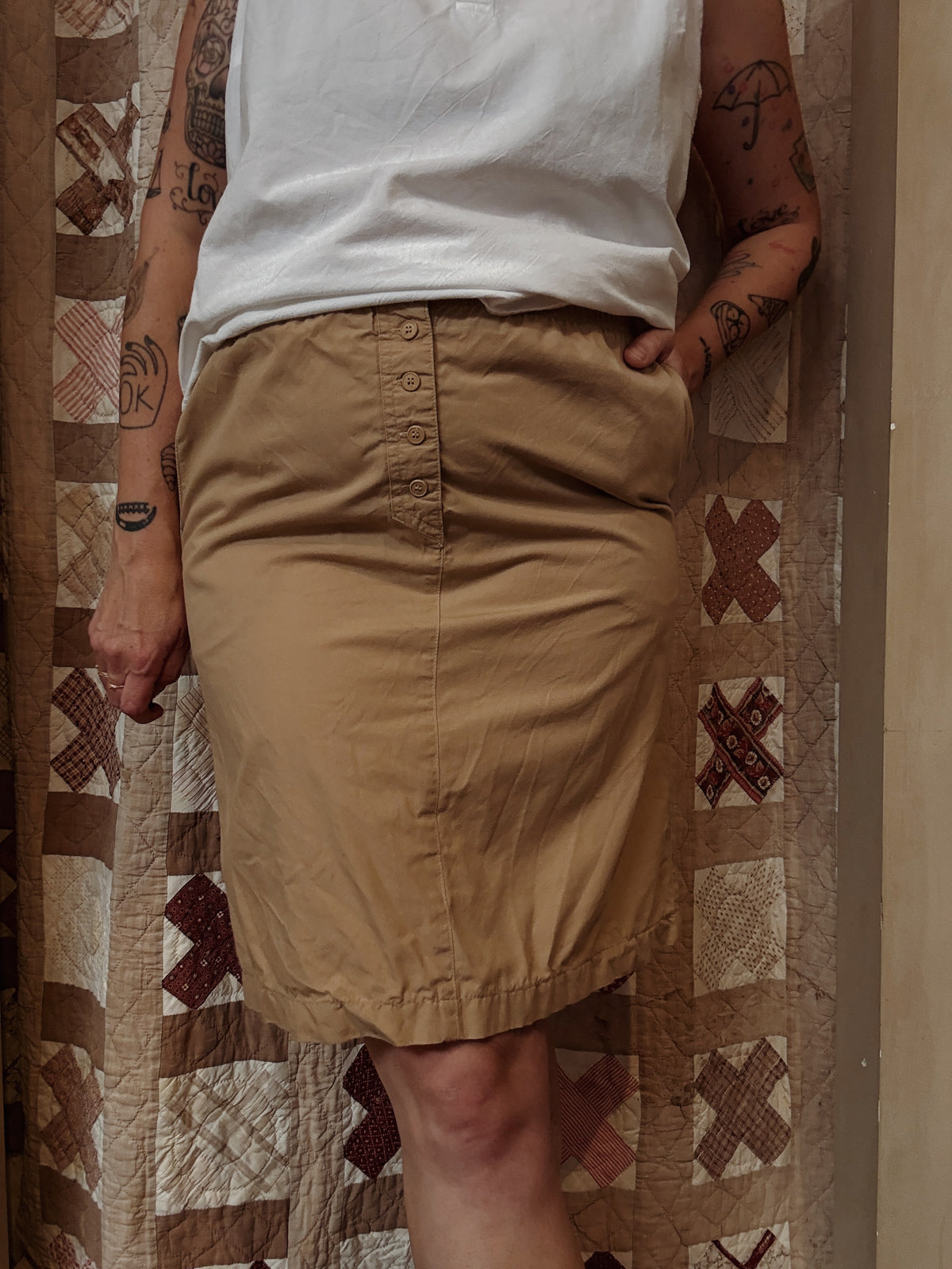 Lacoste Tan Boxer Skirt