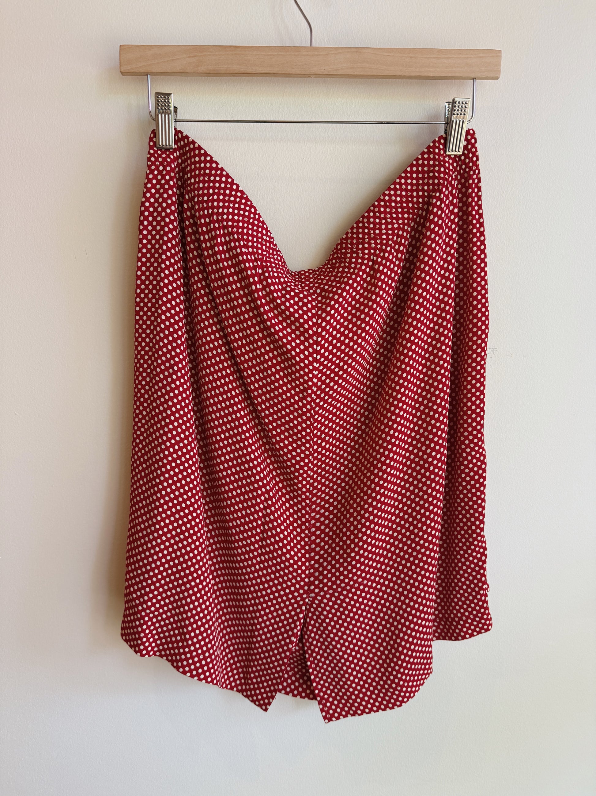 Red Polka Dot Faux Wrap