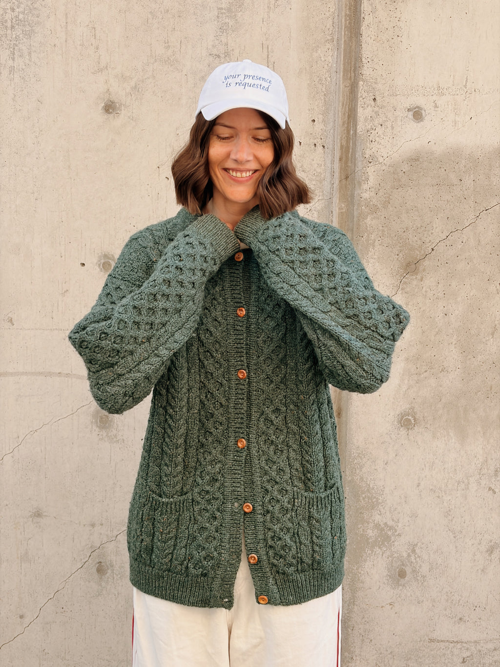 Wool Fisherman Cardi