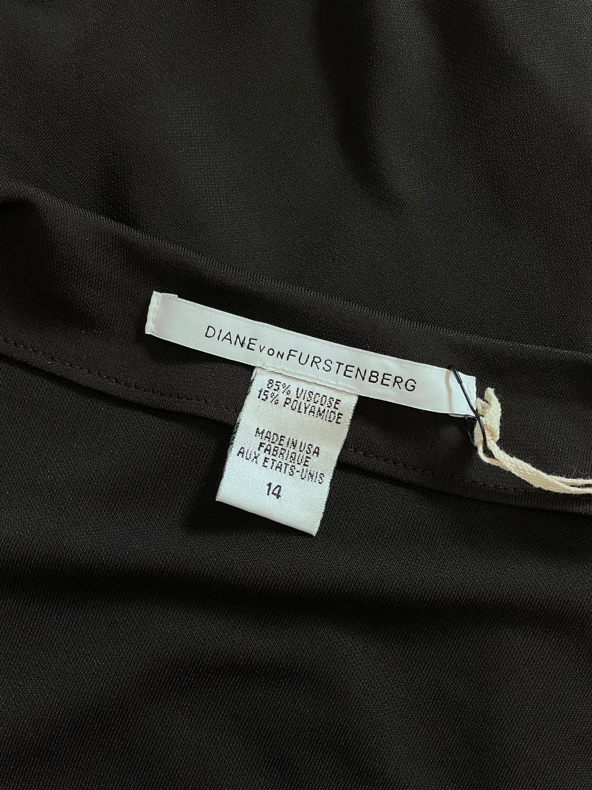 DVF Brown Slinky Wrap Dress