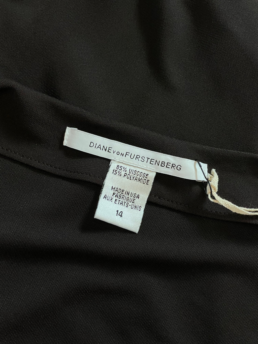 DVF Brown Slinky Wrap Dress