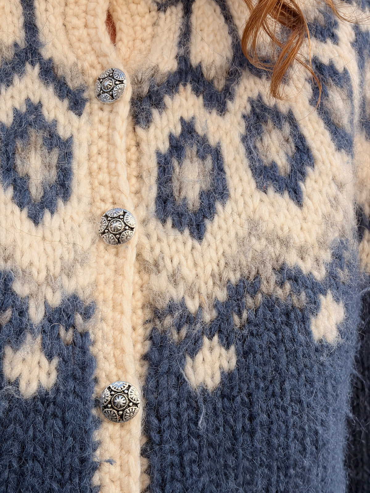Alva Wool Blue Fairisle