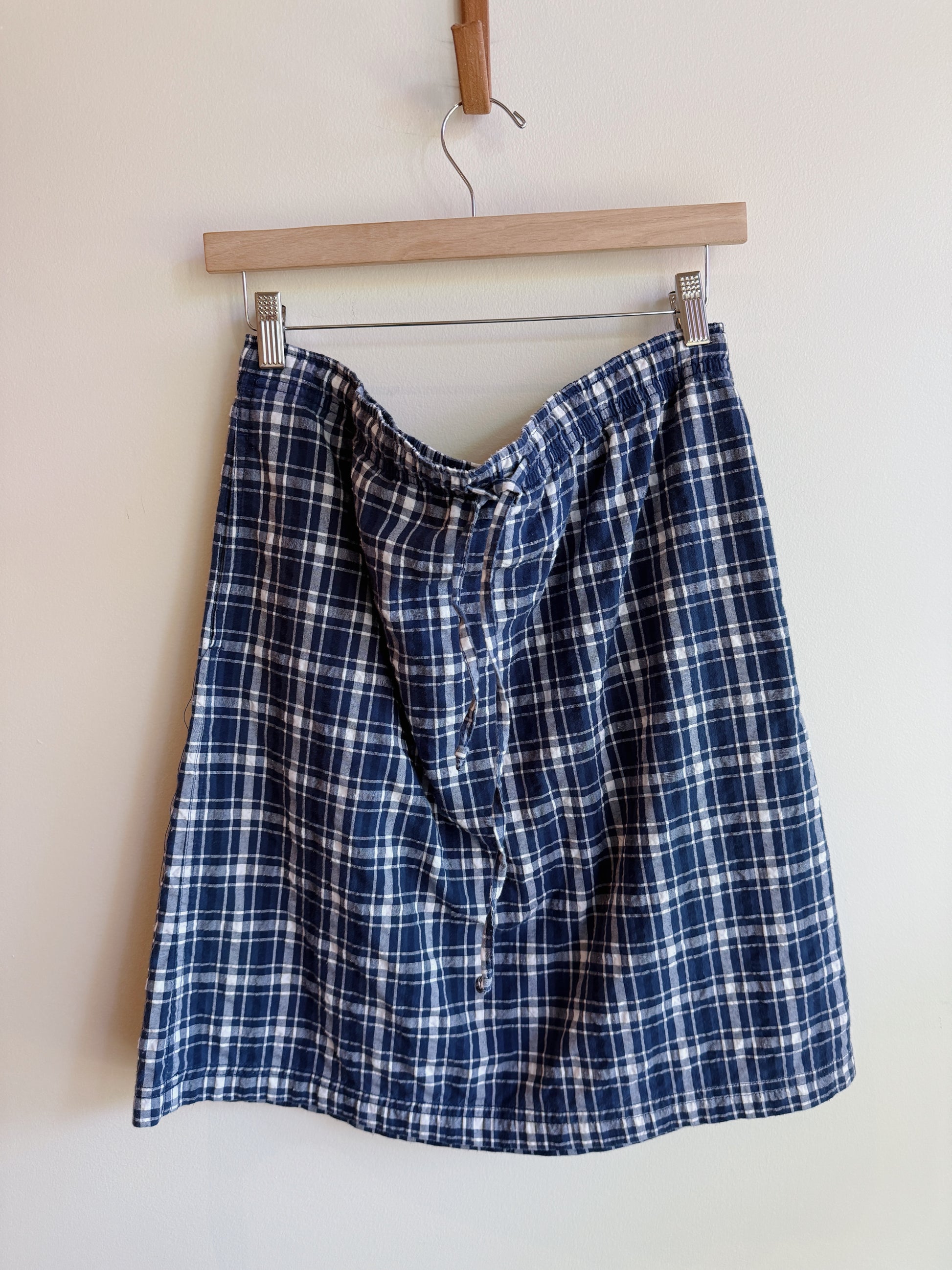 Eddie Bauer Blue Plaid Skirt