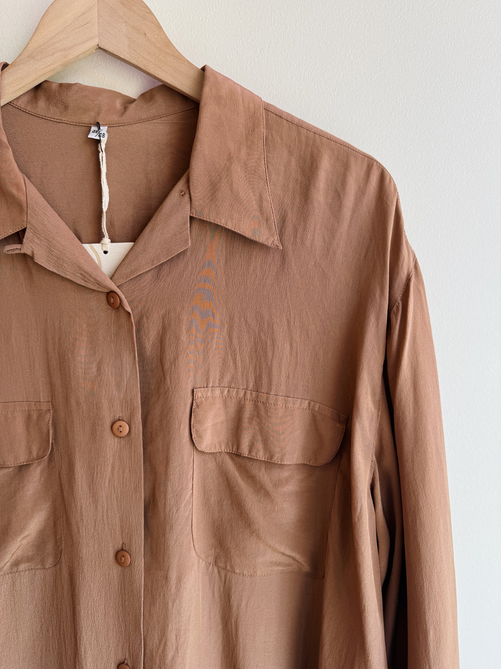 Paris - Brown Silk Long Sleeve Blouse
