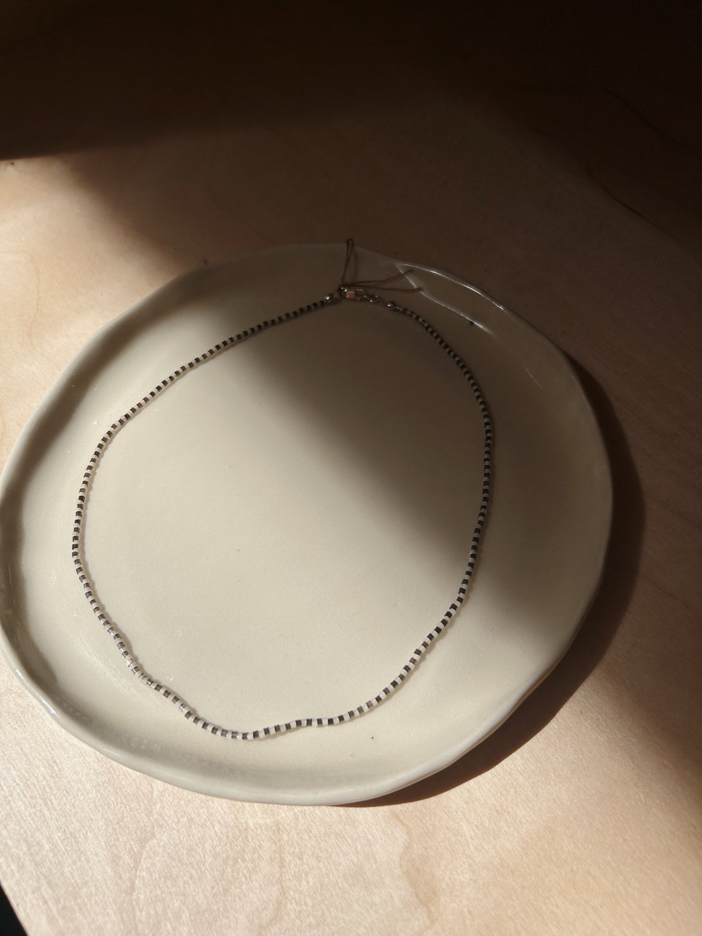 Checkered Seed Bead Necklace