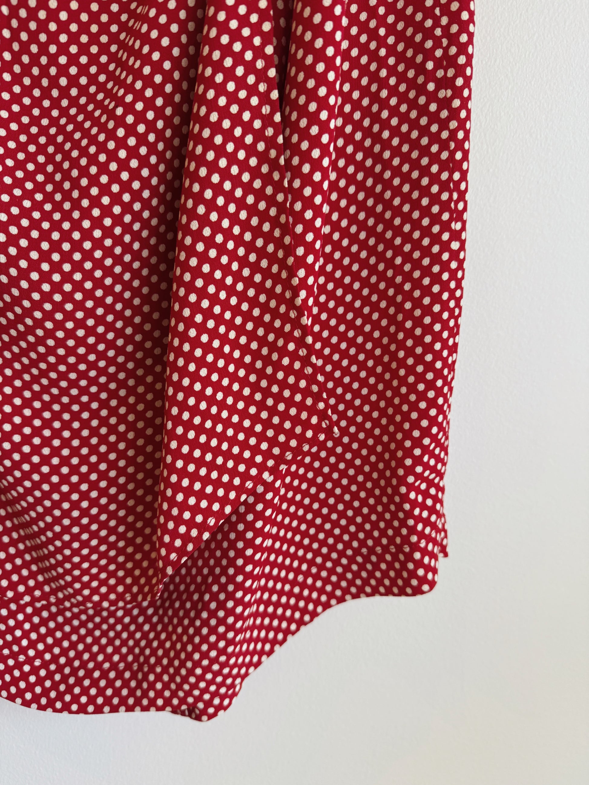 Red Polka Dot Faux Wrap
