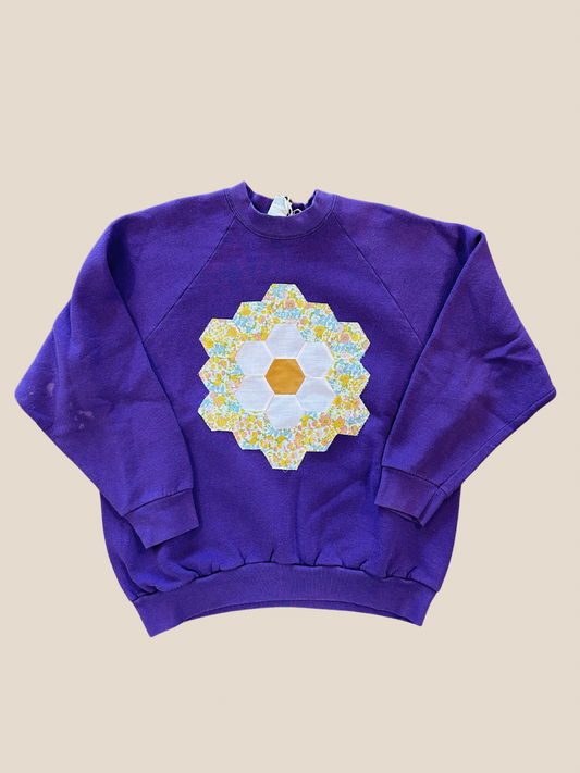 Vintage Quilt-Patch Sweatshirt