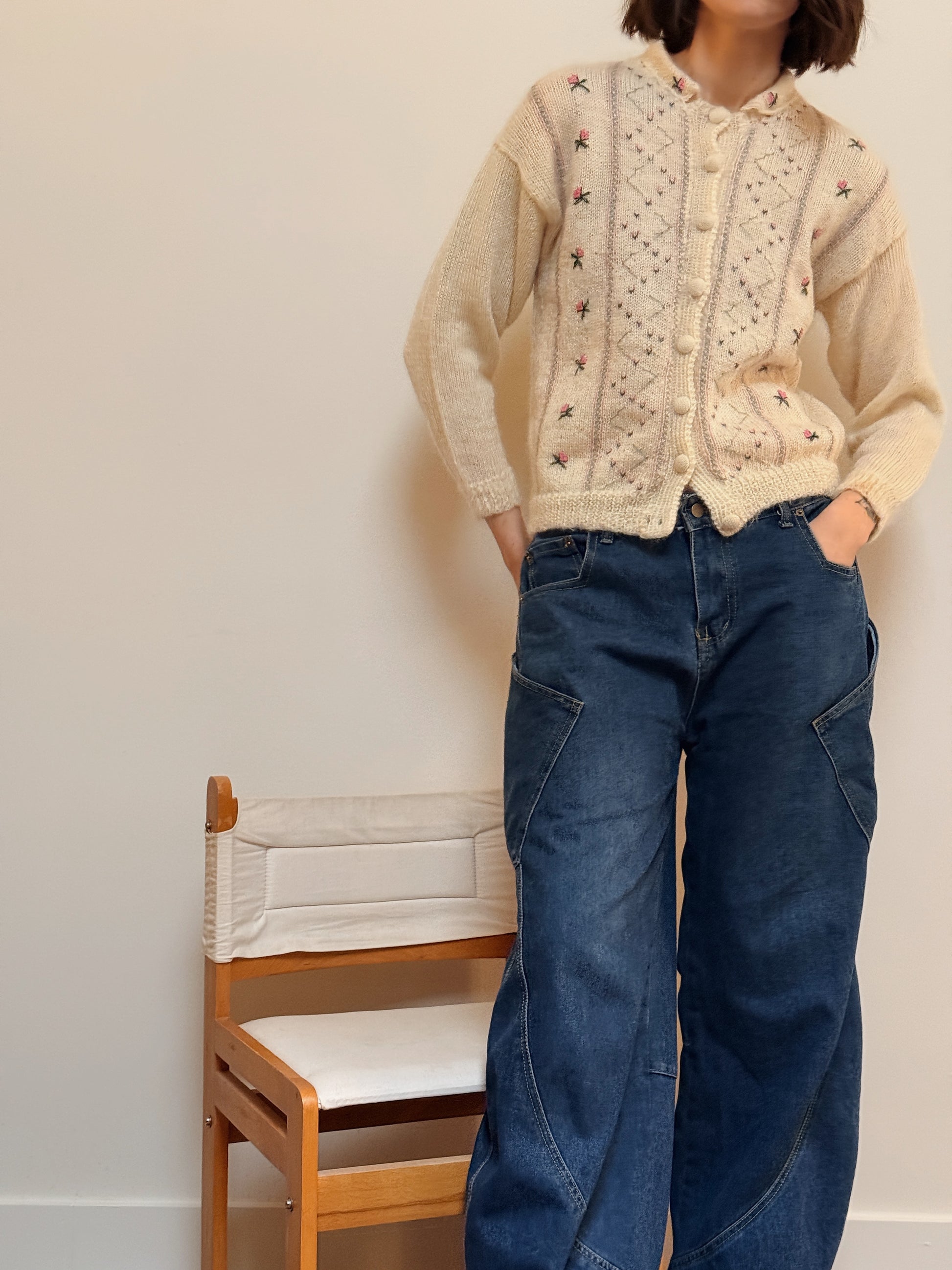 Floral Mohair Cardigan