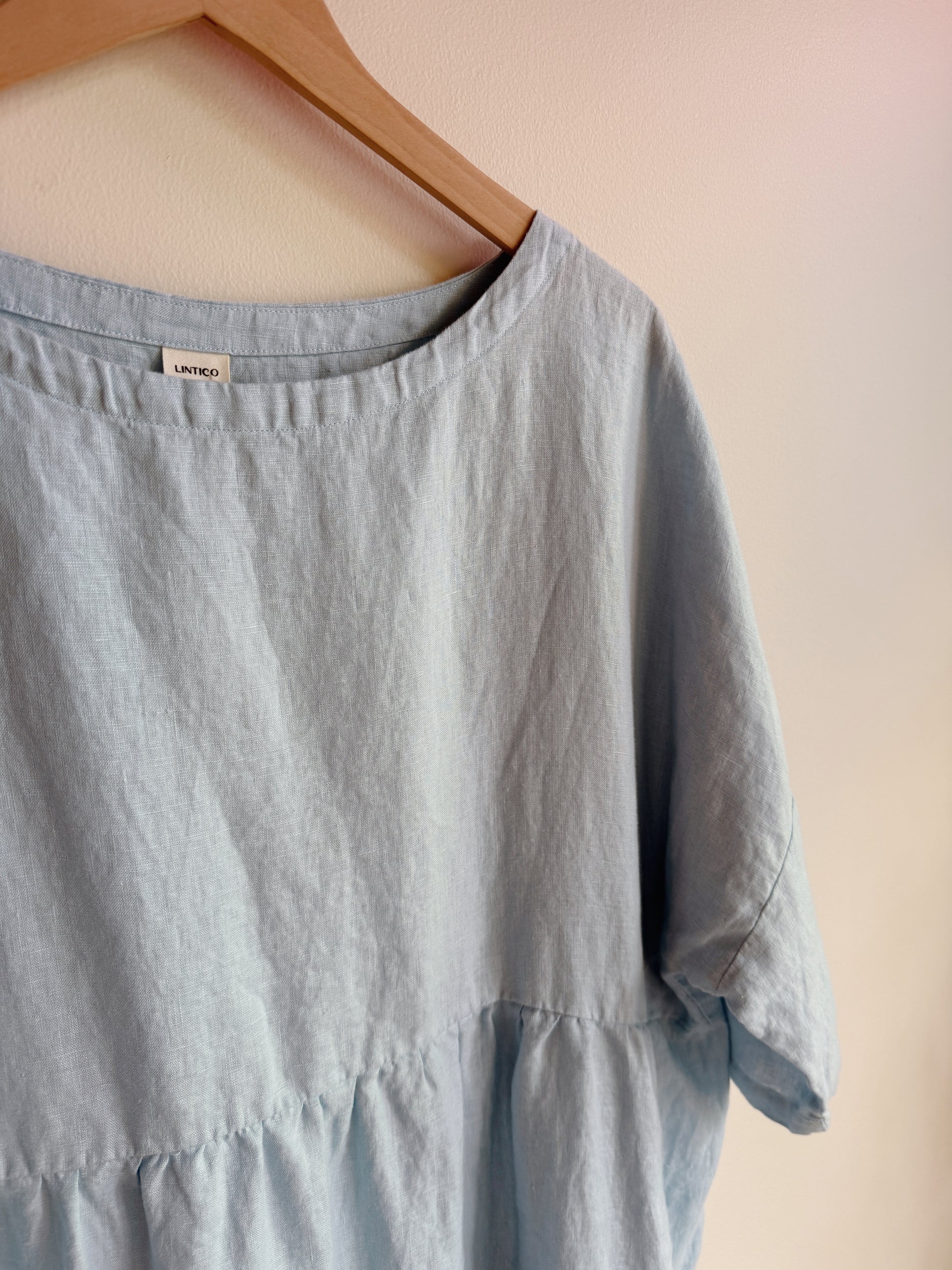 Blue Linen Dress