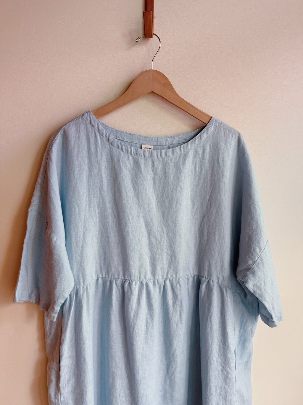 Blue Linen Dress