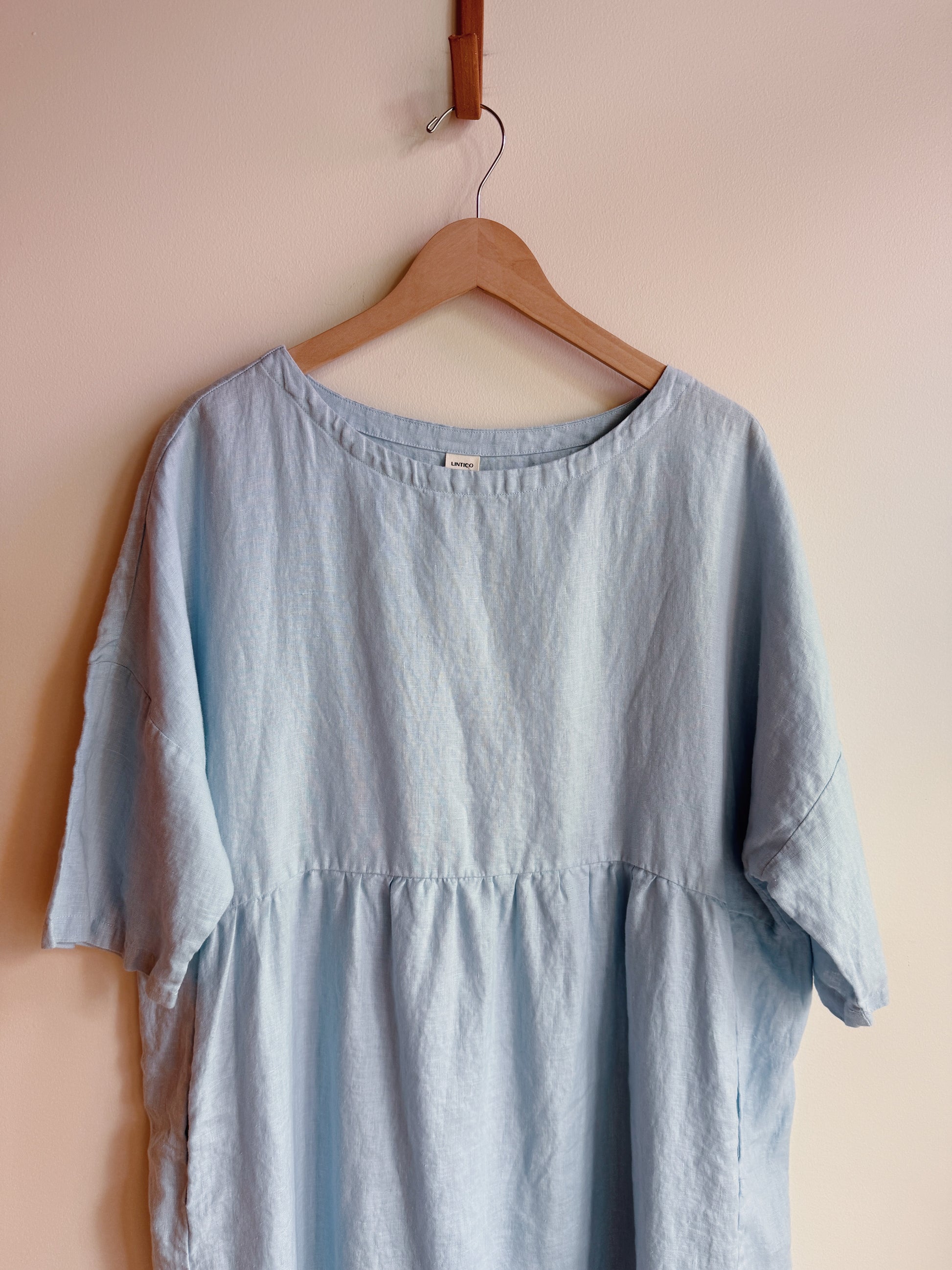 Blue Linen Dress