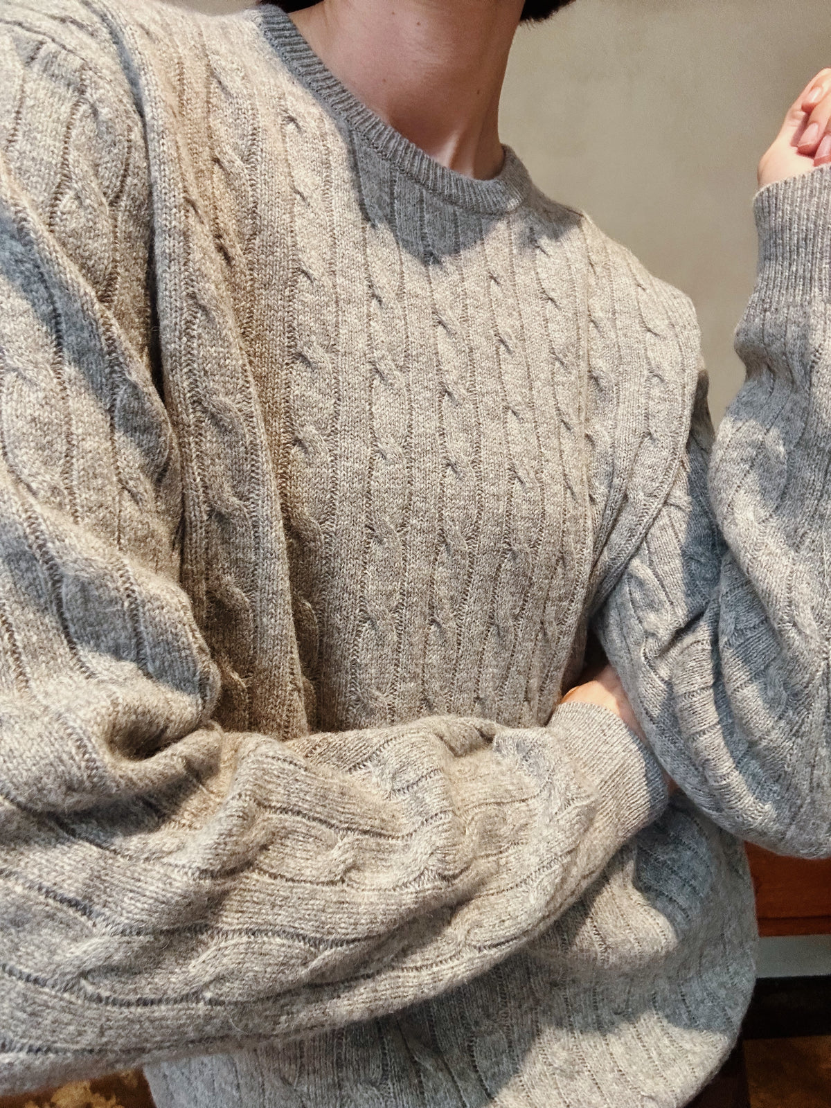 Wool Cable Knit Pullover