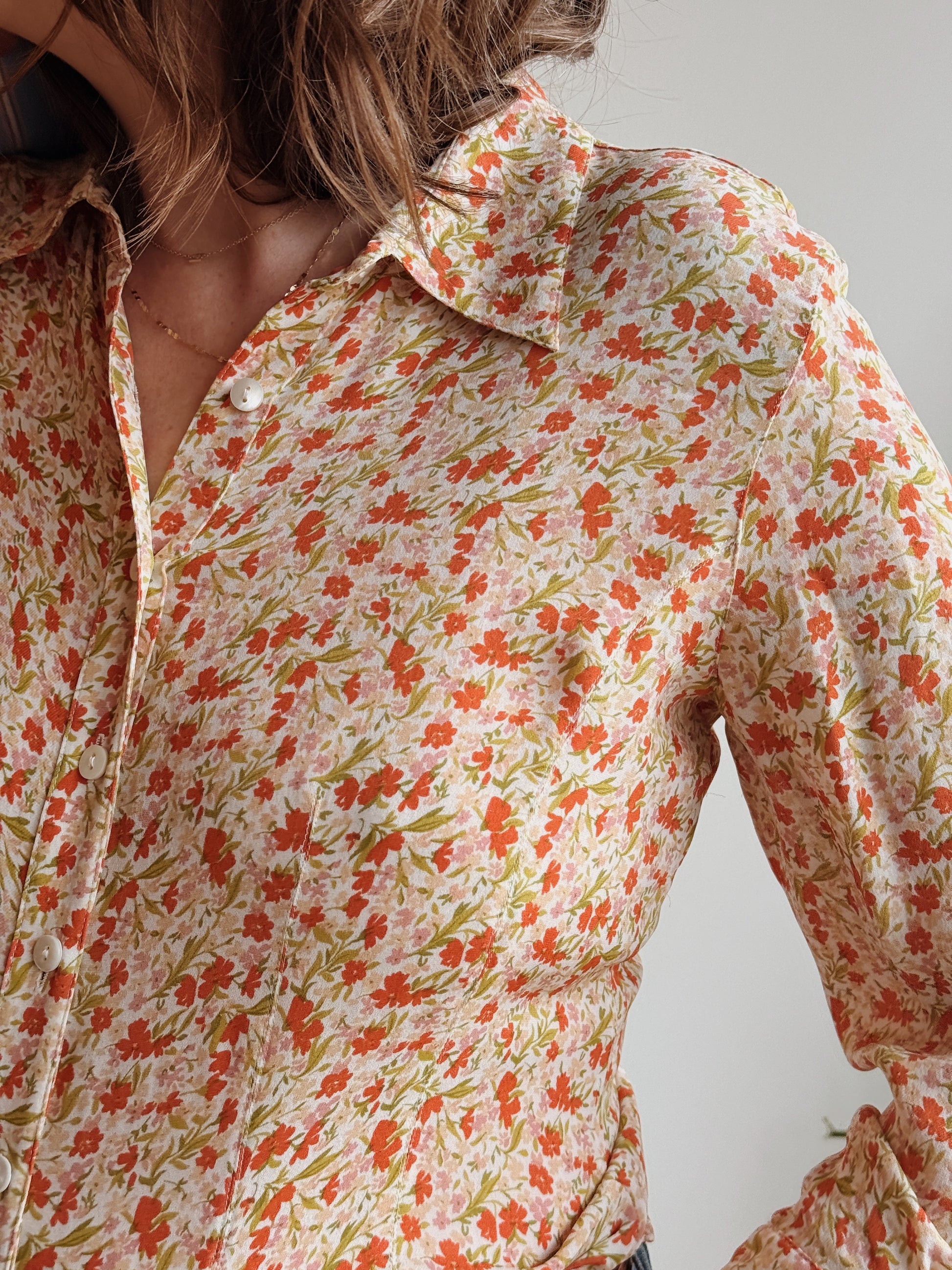 Ditsy Floral Silk Blouse
