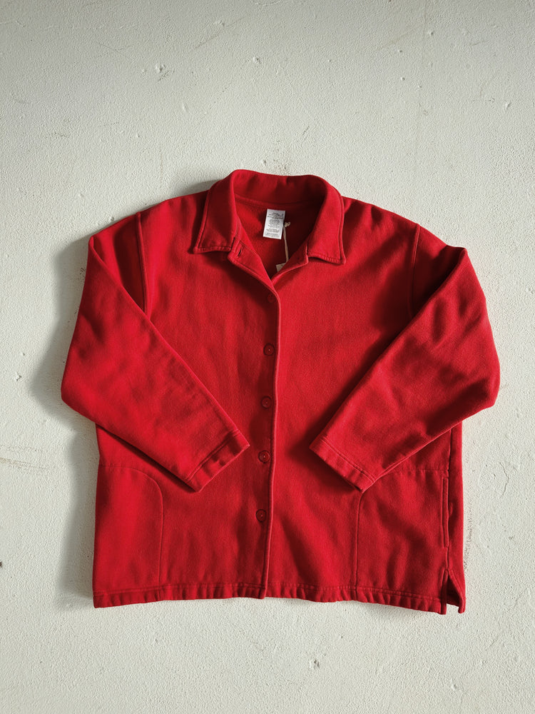 Cherry Button Front Sweatshirt