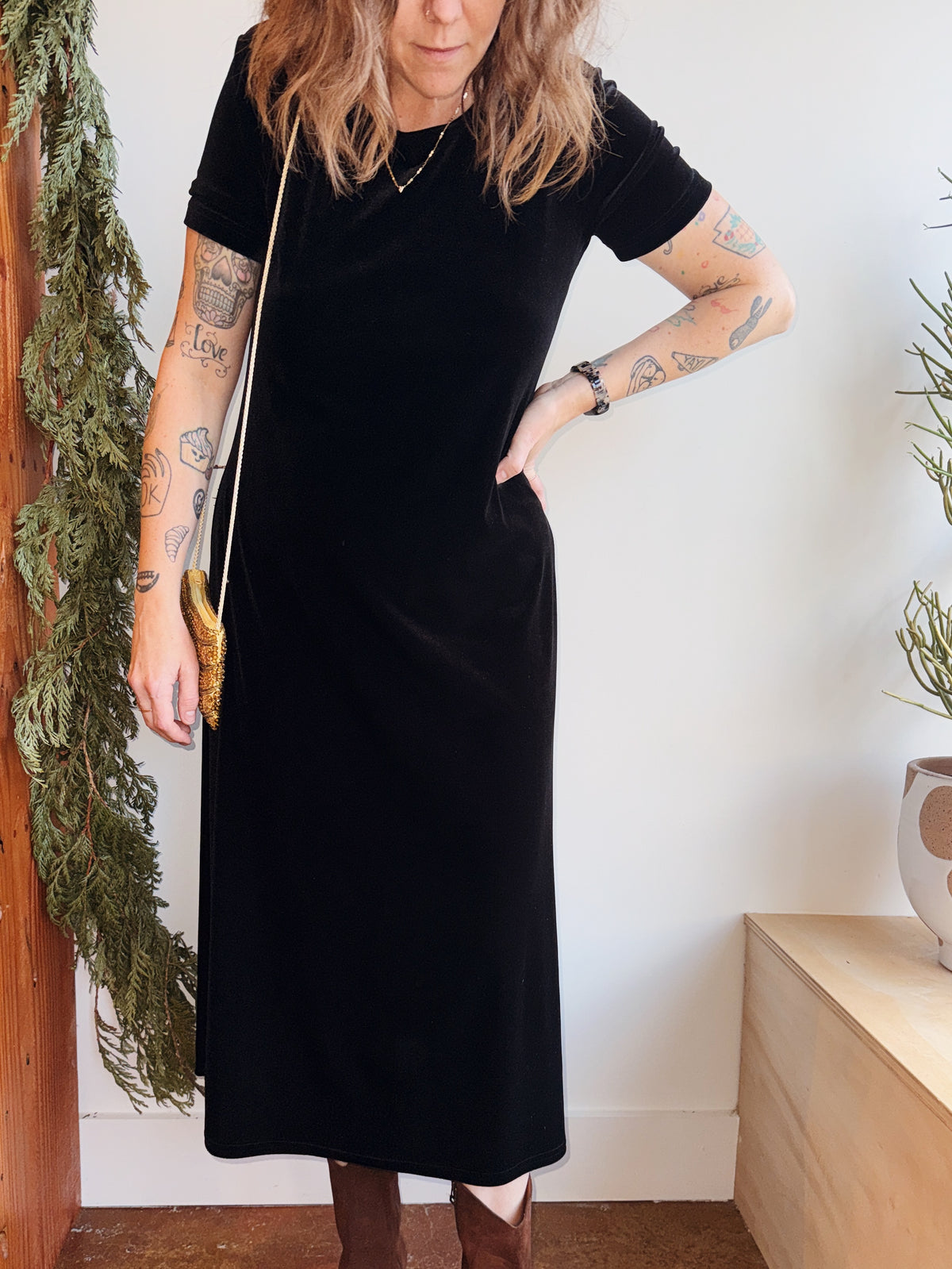 Clio Velvet Tee Maxi