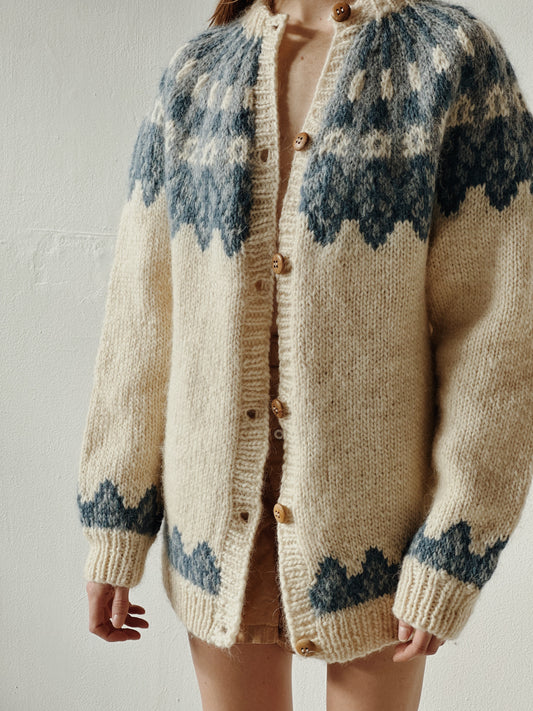 Handknit Fairisle Cardigan