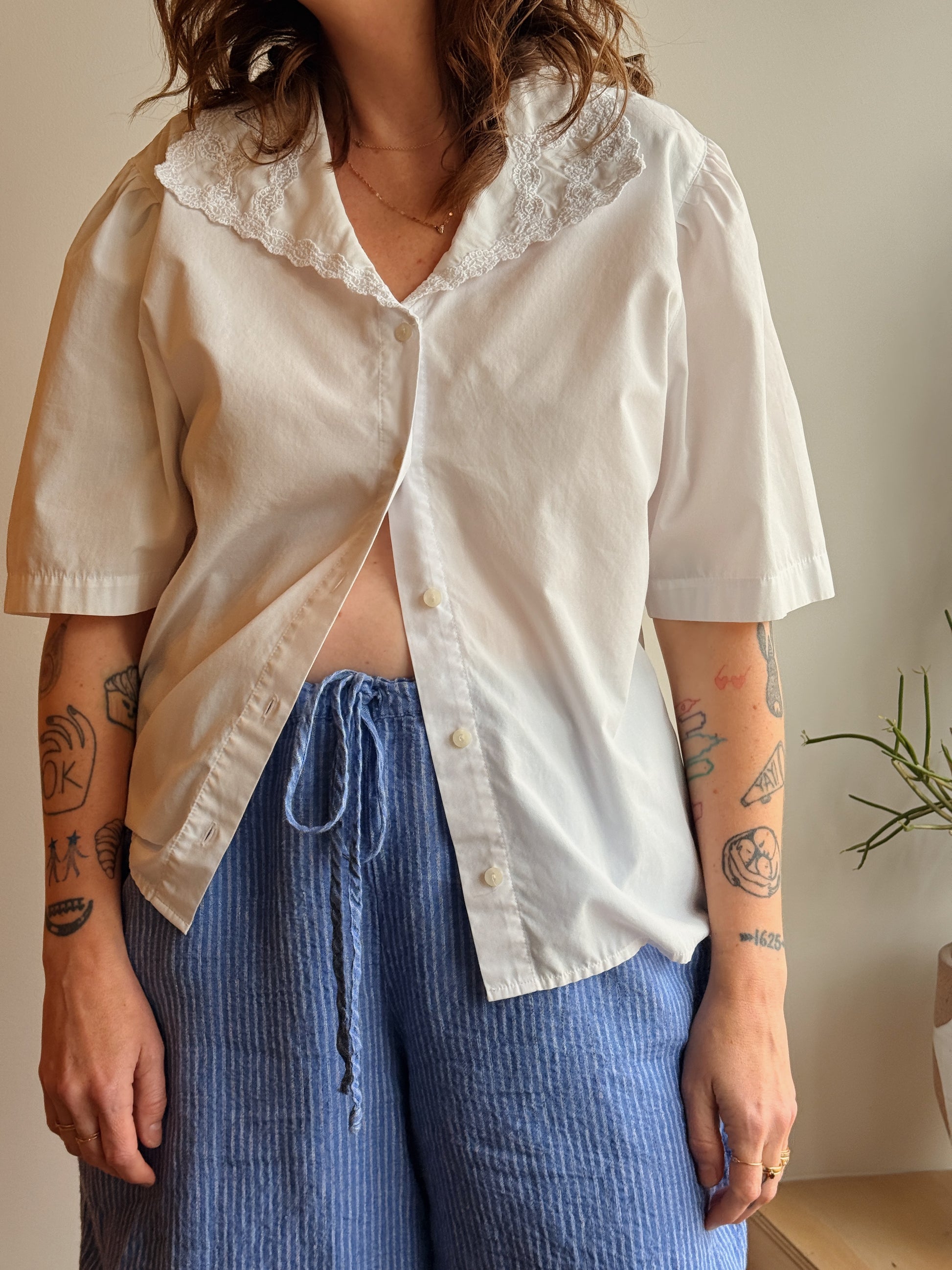 Lace Trim Blouse