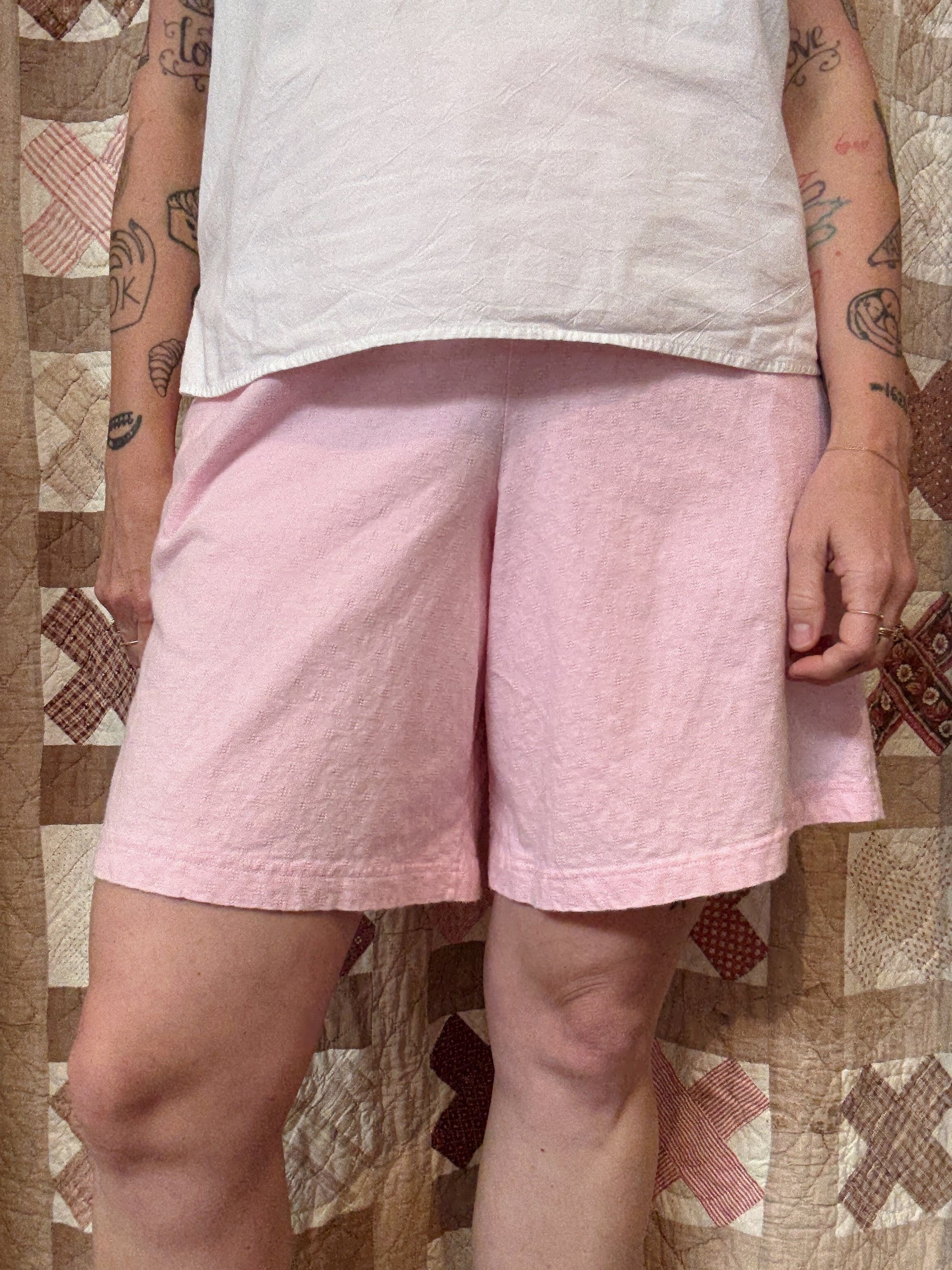 Bryn Connelly Pink Pointelle Shorts