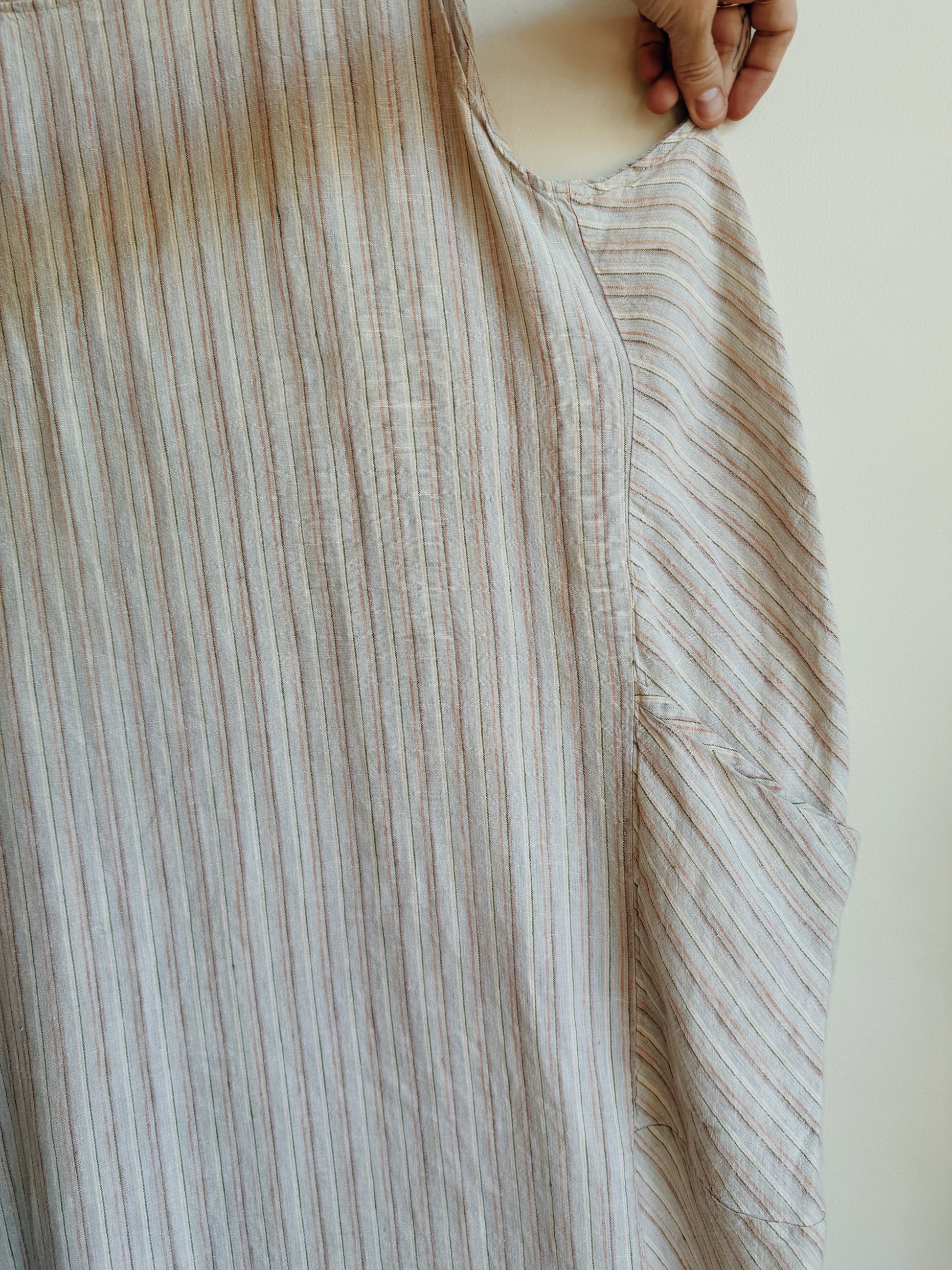 Flax Stripe Tank Dress