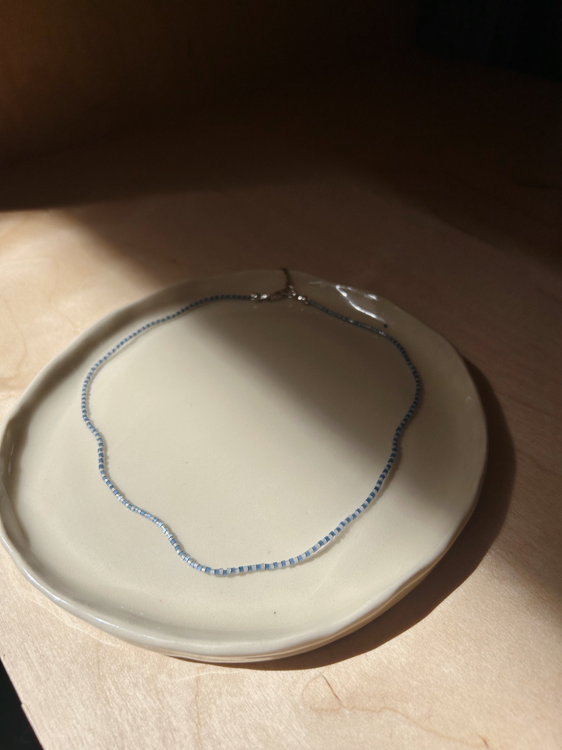 Checkered Seed Bead Necklace