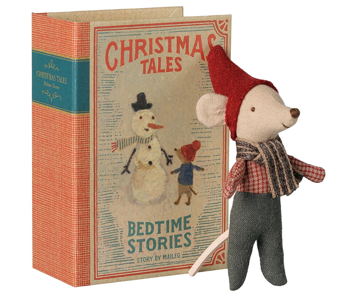 Baby Christmas Mouse In Book
