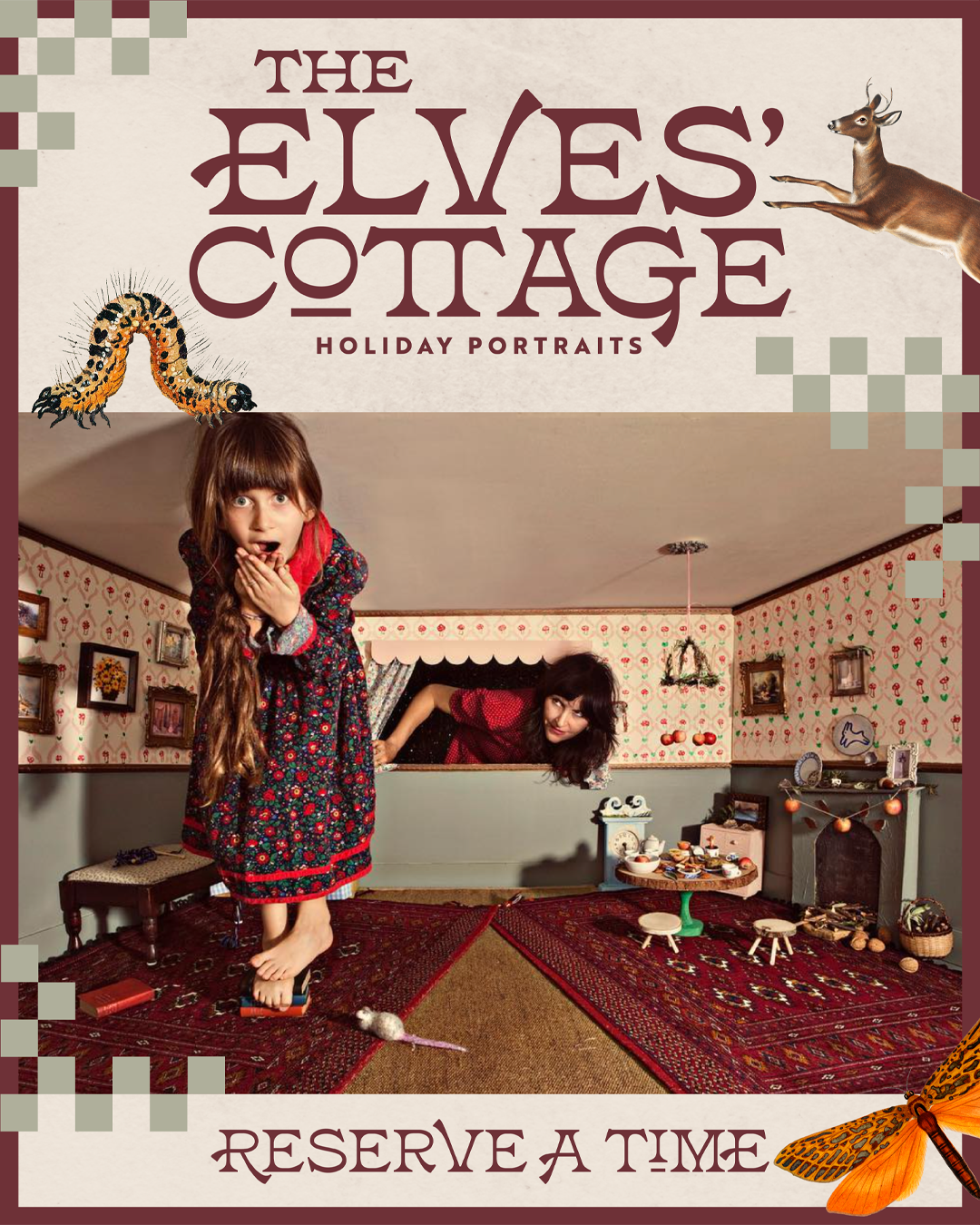 *READ DESCRIPTION* Holiday Portrait in The Elves' Cottage - Nov 15 + 16