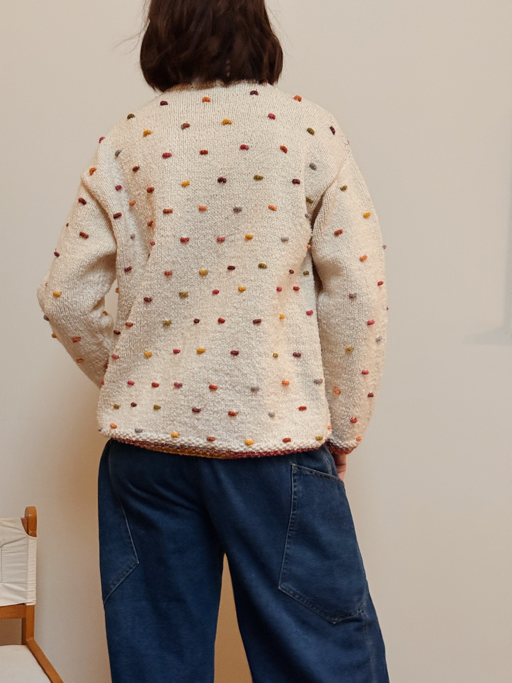 Wool/Cotton Confetti Cardigan