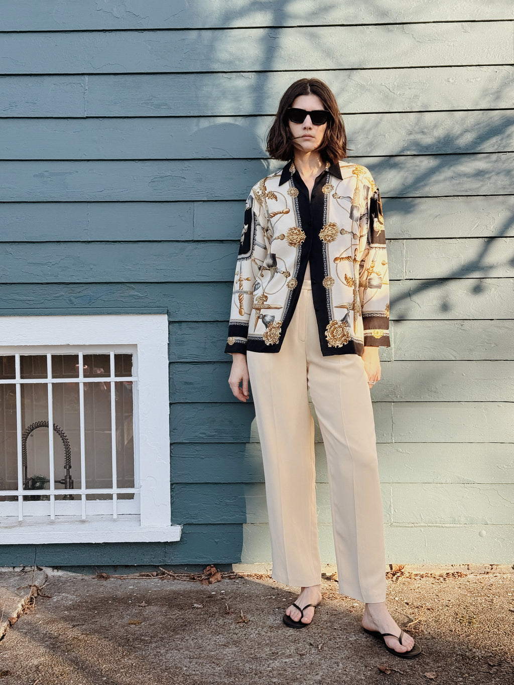 Printed Silk Blouse