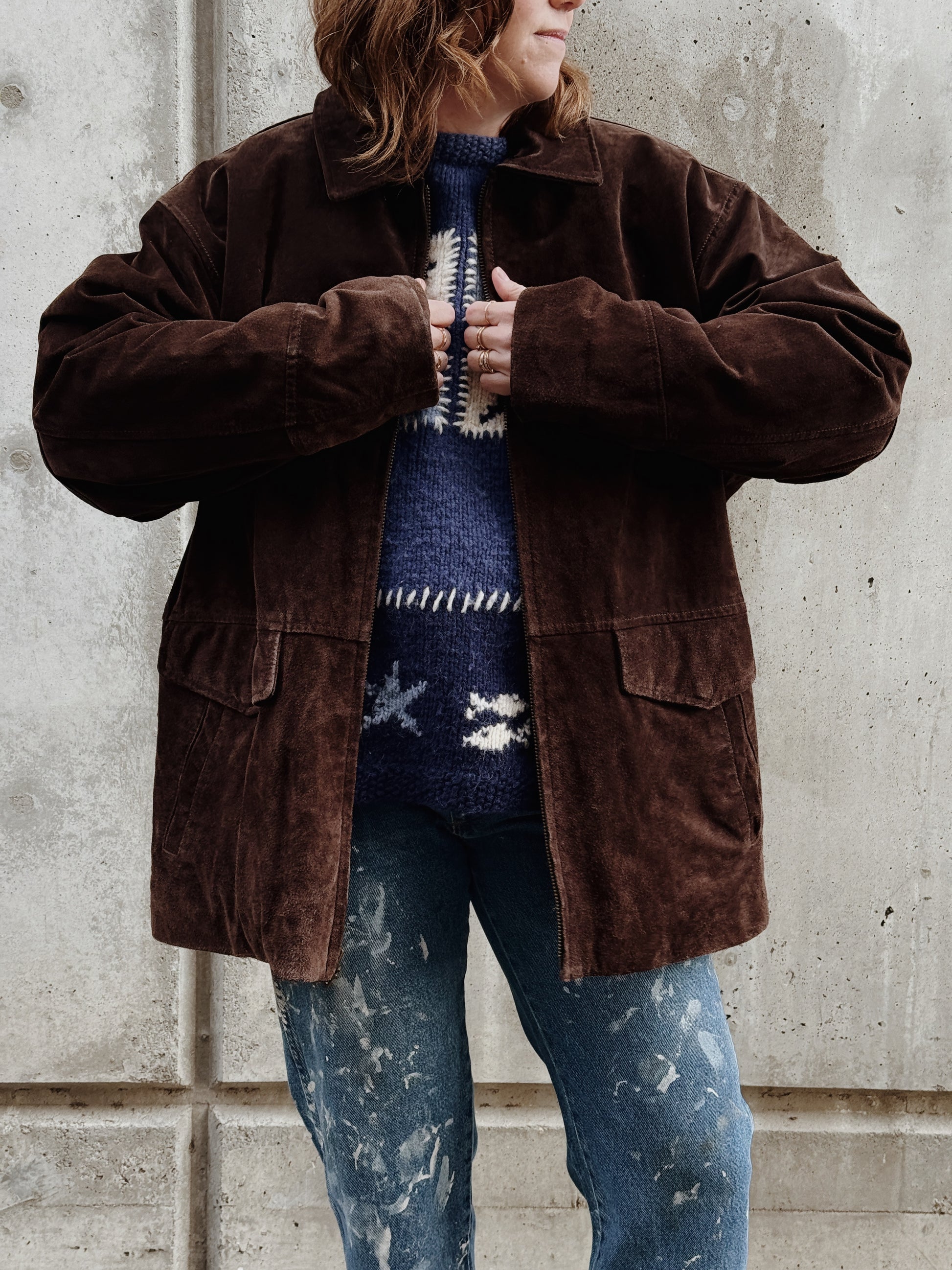 Chocolate Suede Coat