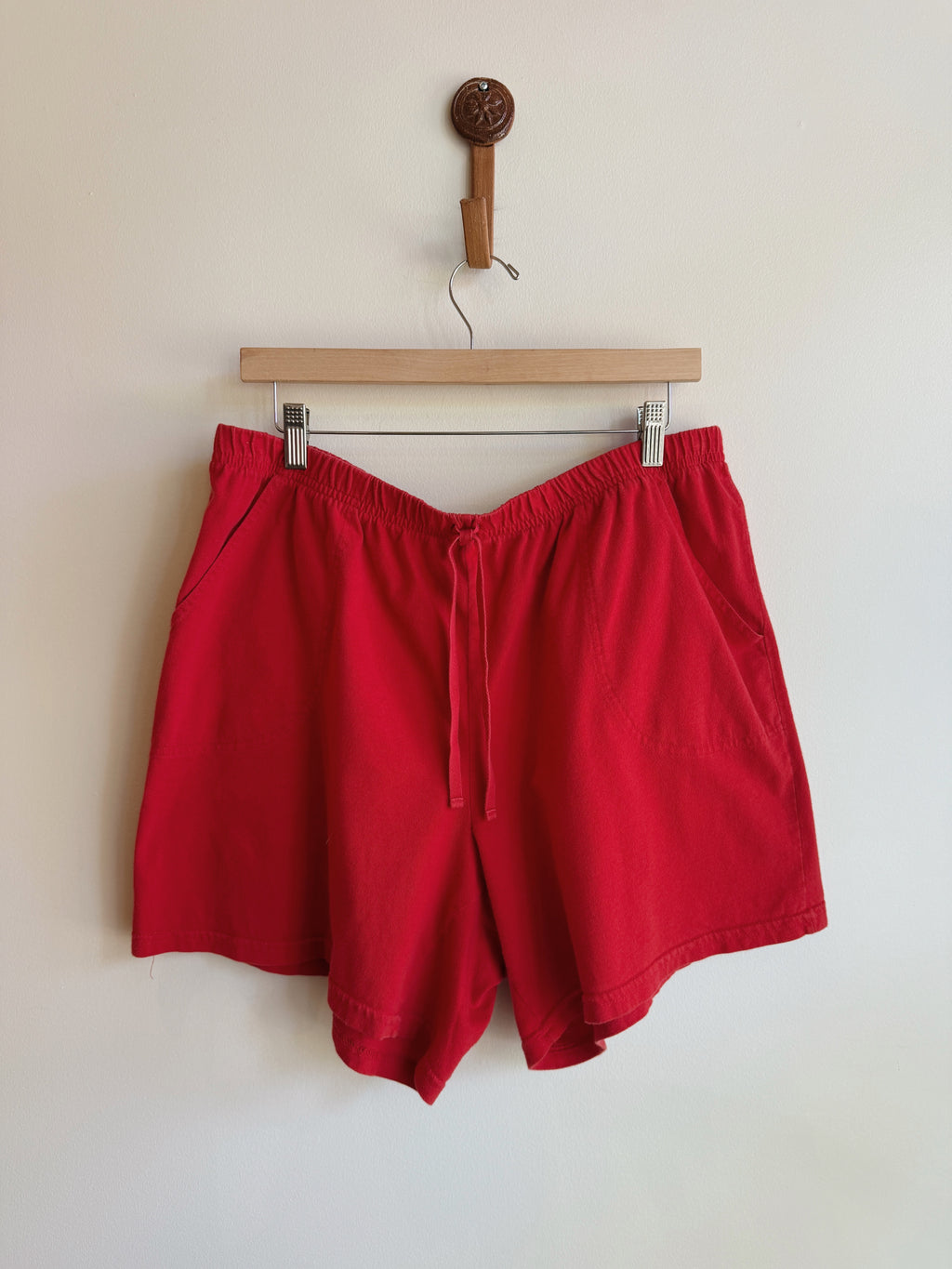 White Stag Red Cotton Lounge Shorts