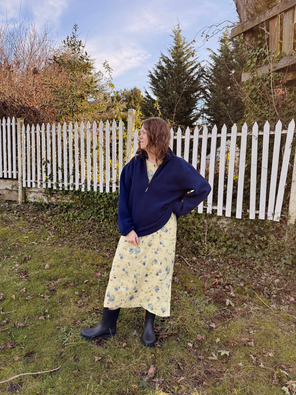 Linen Floral Shirt Dress