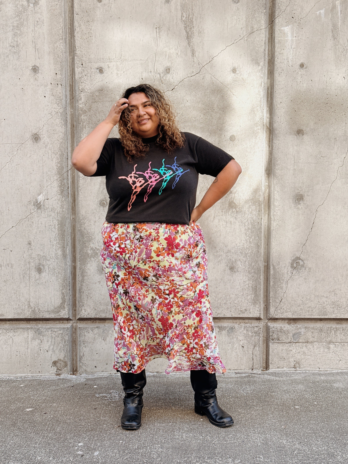 Floral Bias Skirt