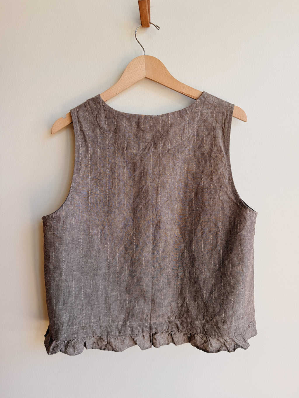 Handmade Stripe Ruffle Vest